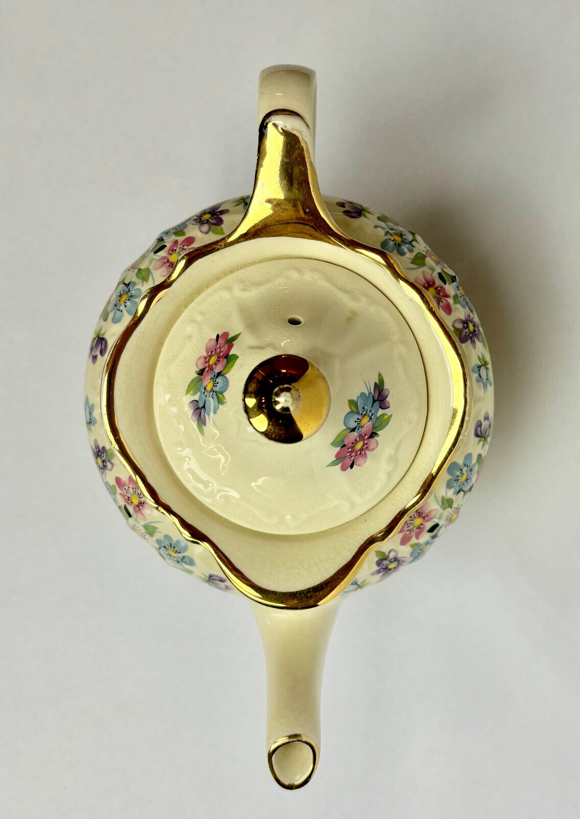 Vintage Sadler Floral Teapot 18cm tall