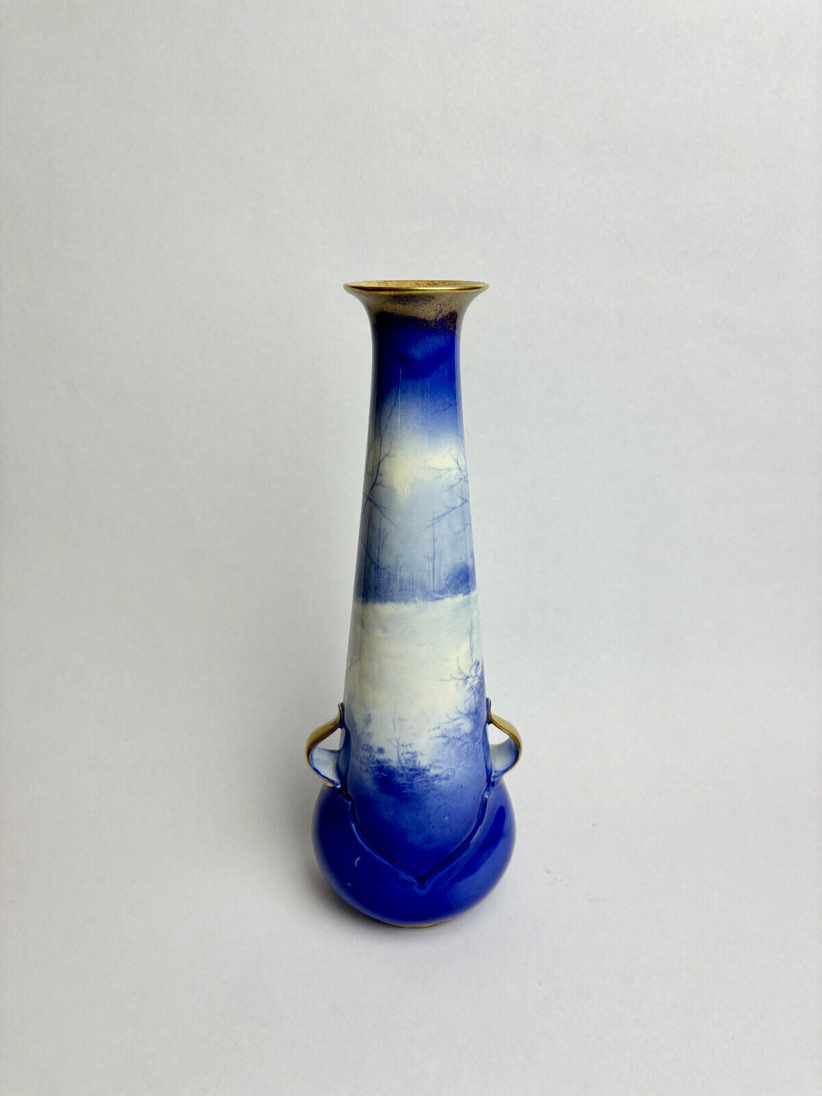 Royal Doulton Blue Mother & Child Vase