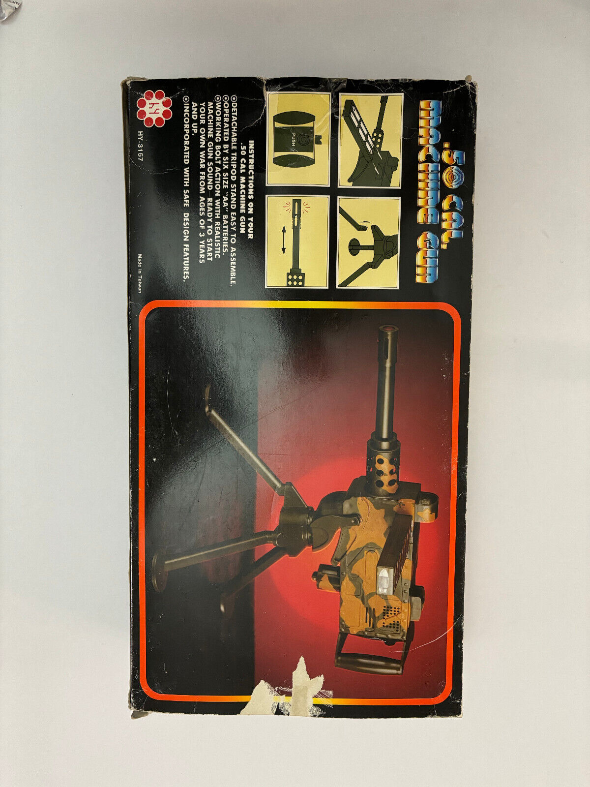Rare Vintage Toy Machine Gun 50 Cal Bolt Action New boxed