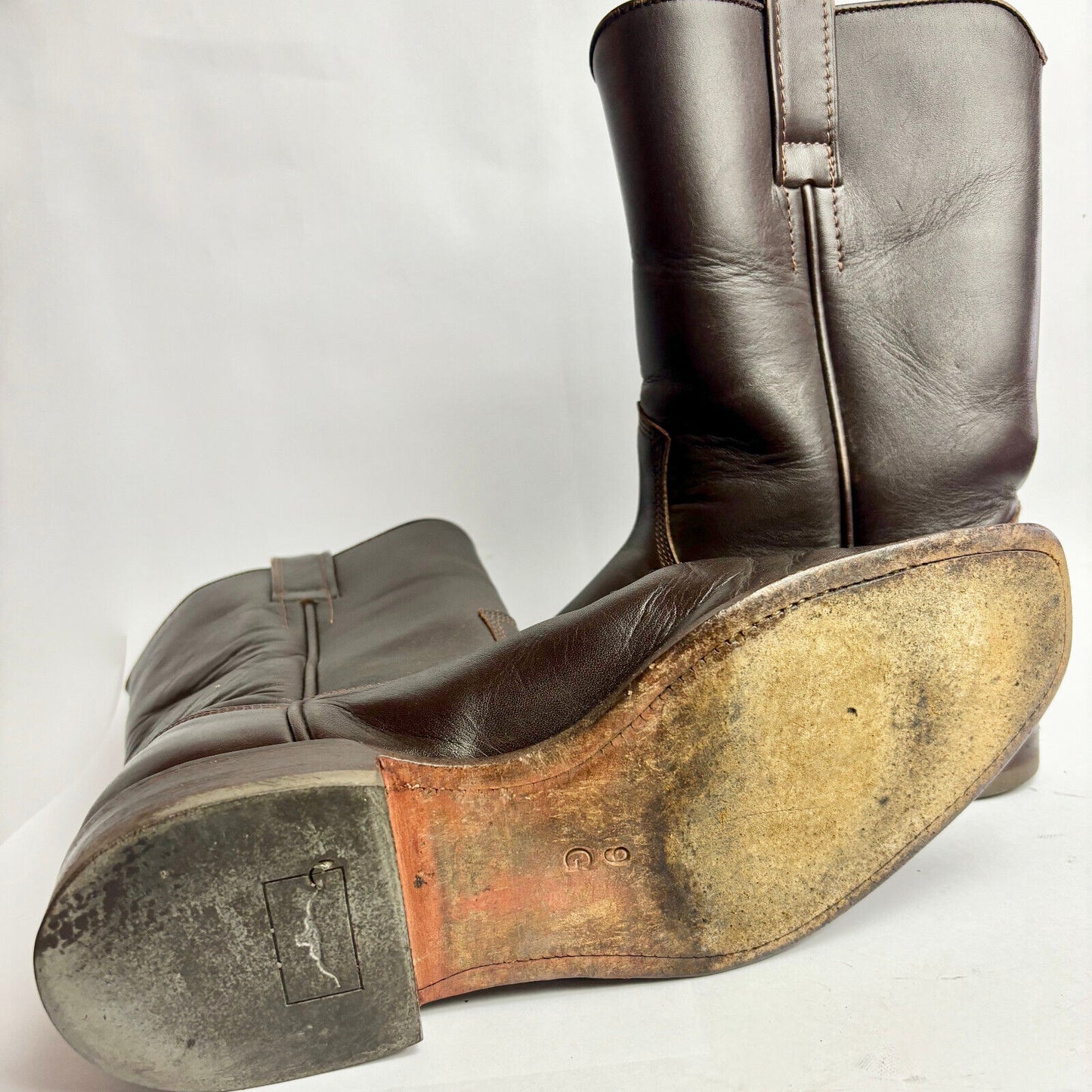 R. M. Williams Dark Brown All Leather Longhorn Brand Size 9 AU Boots