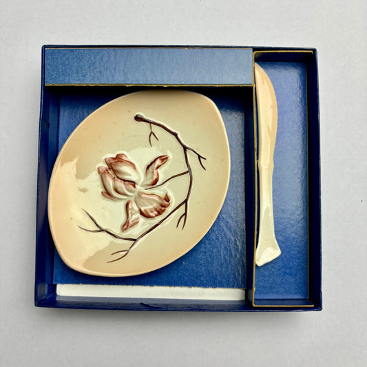 Carlton Ware Australian Design Butter/Jam Dish, Box & Spoon