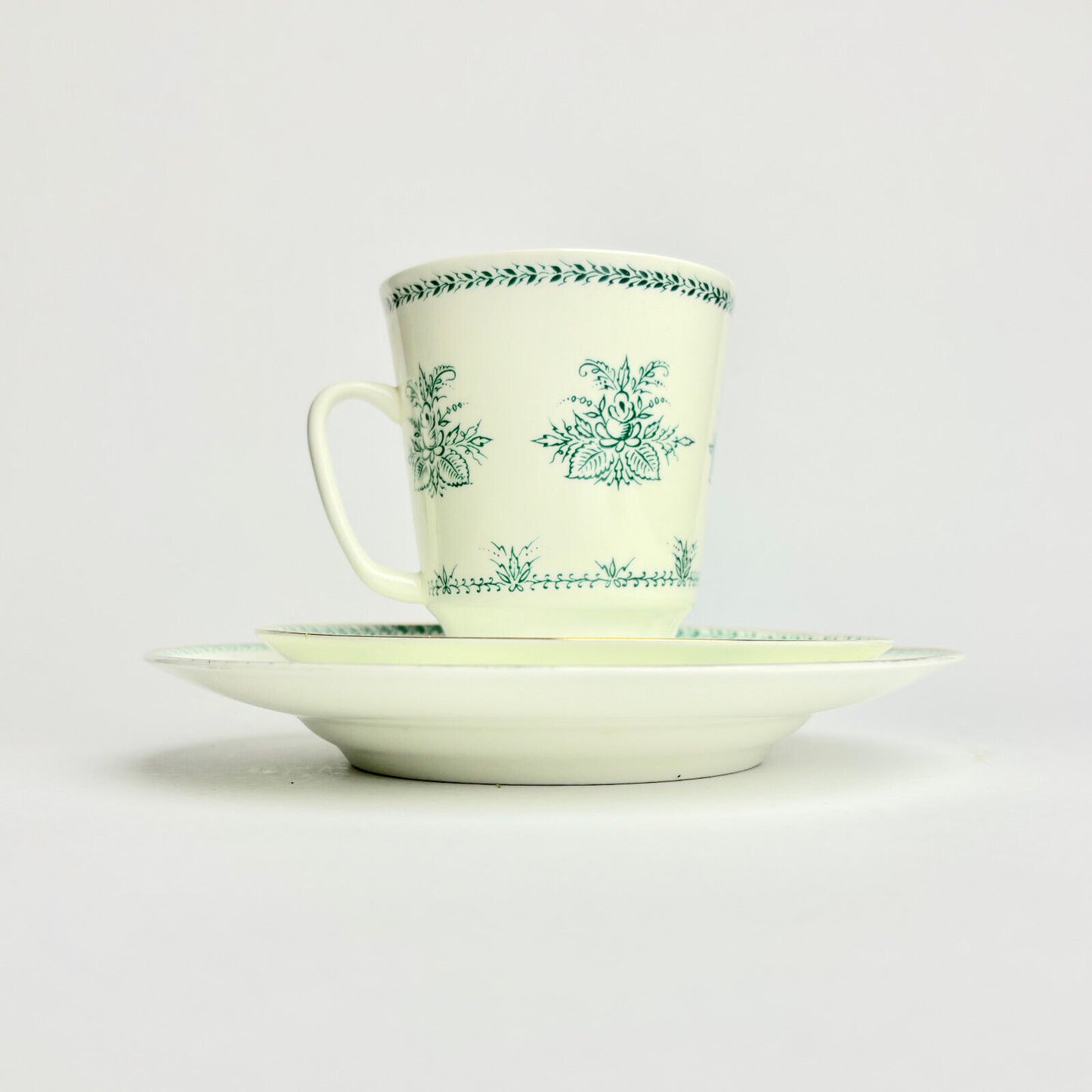 Fine China Antique Cup and Saucer Trio USSR