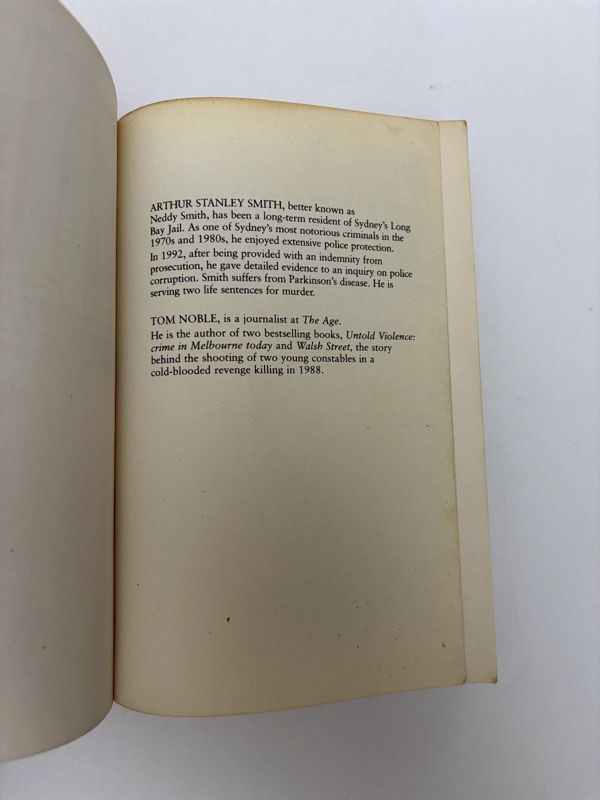 NEDDY - LIFE & CRIMES OF ARTHUR NEDDY SMITH AUTOBIOGRAPHY with TOM NOBLE