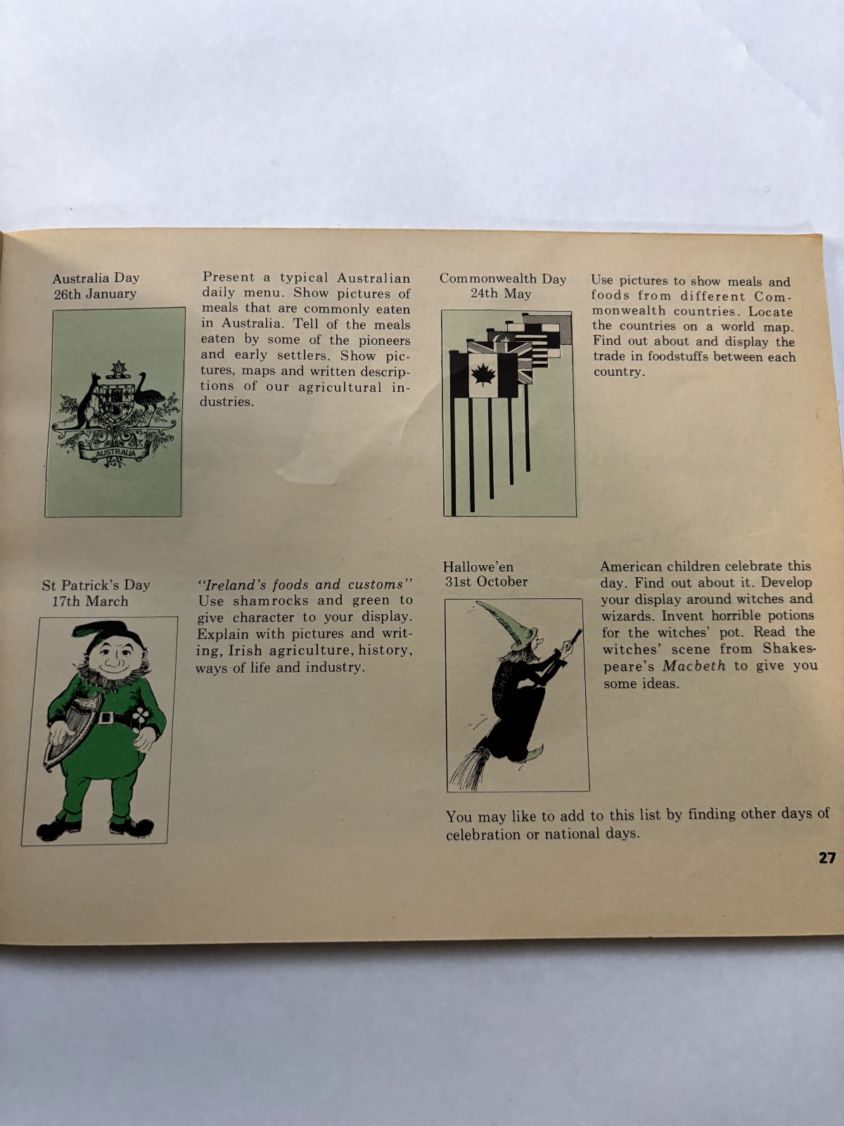 Cooking WA Education Dept book 1970s