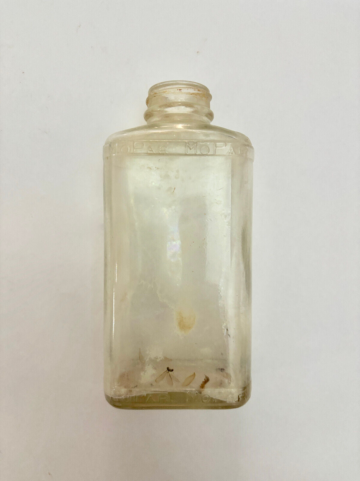 MoPar glass oil bottle, scarce