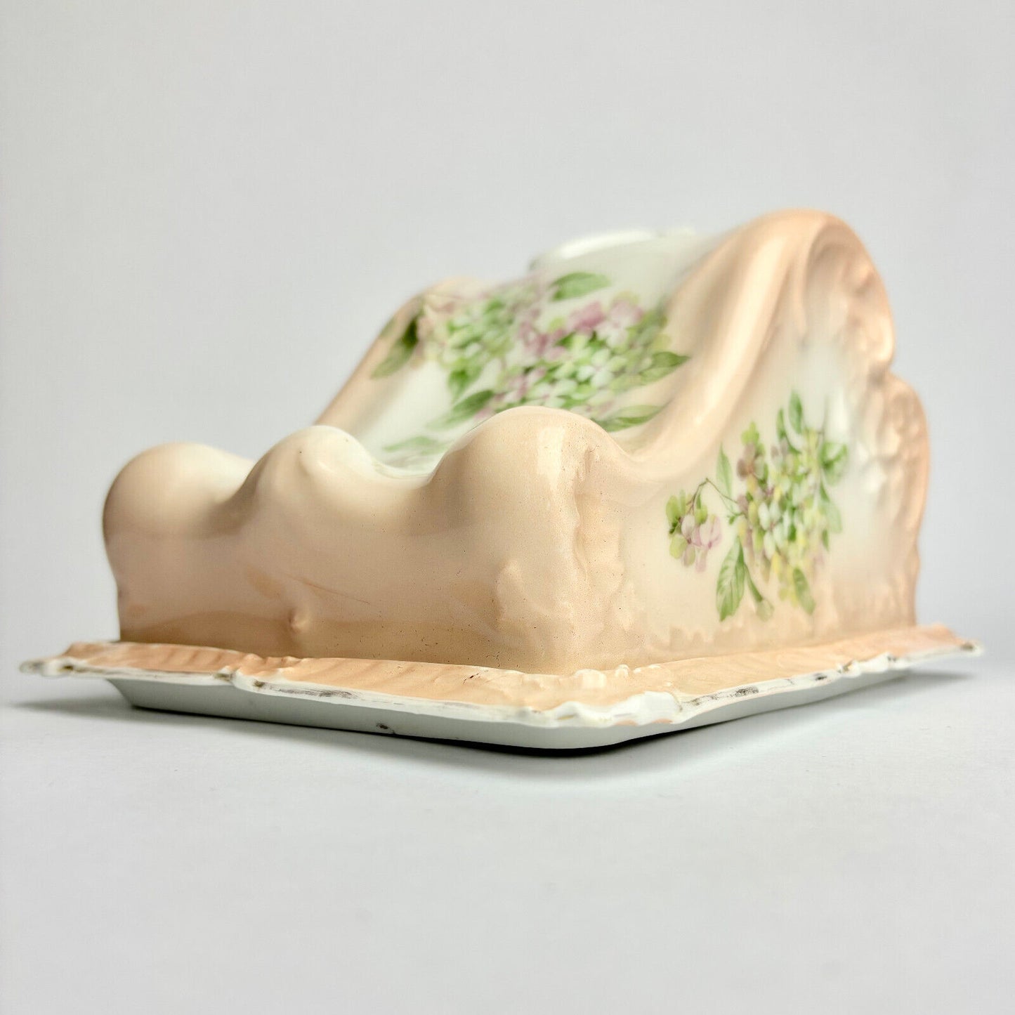 Pink Large Victorian Cheese Dish and Cover