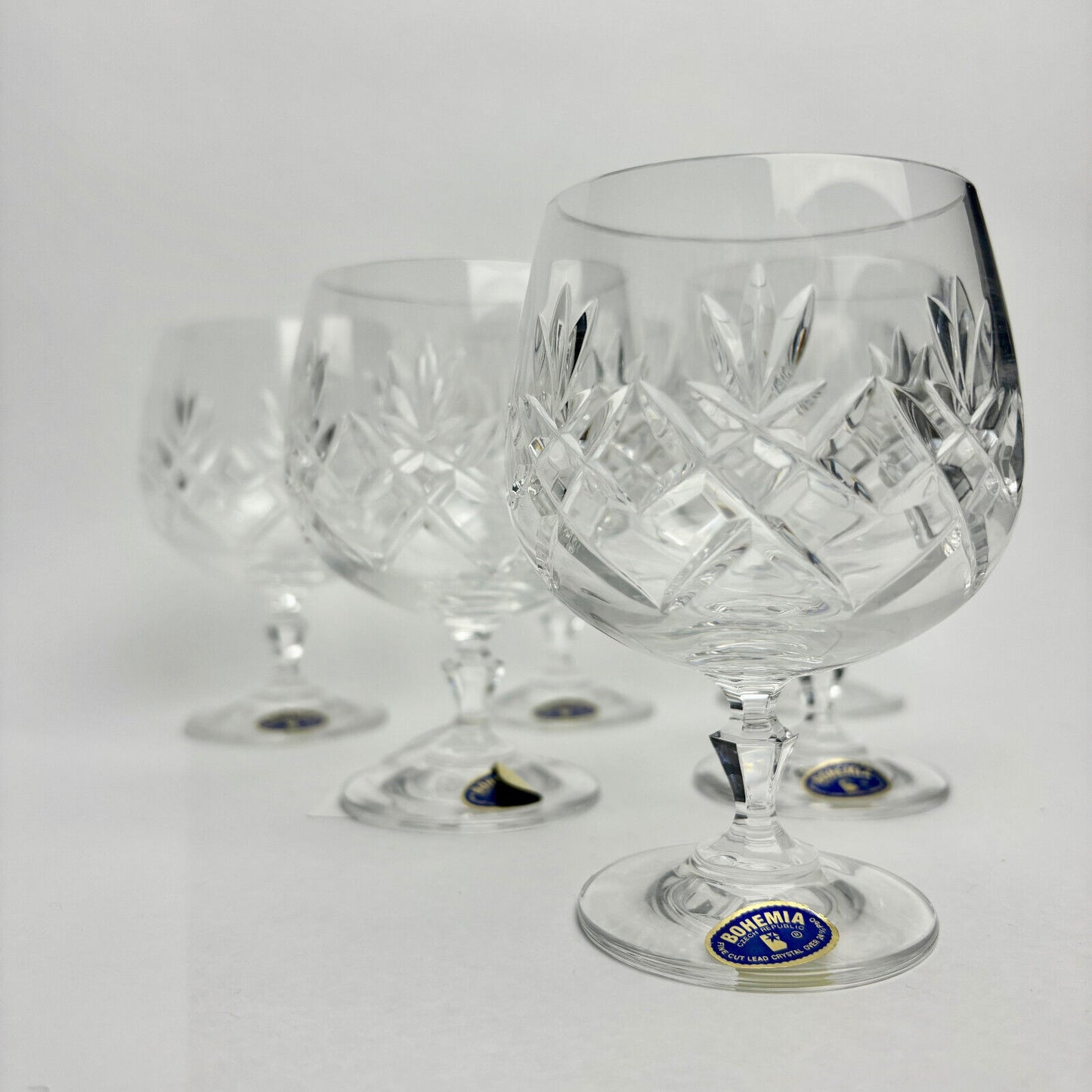 Bohemia Lead Crystal Glass 6pc