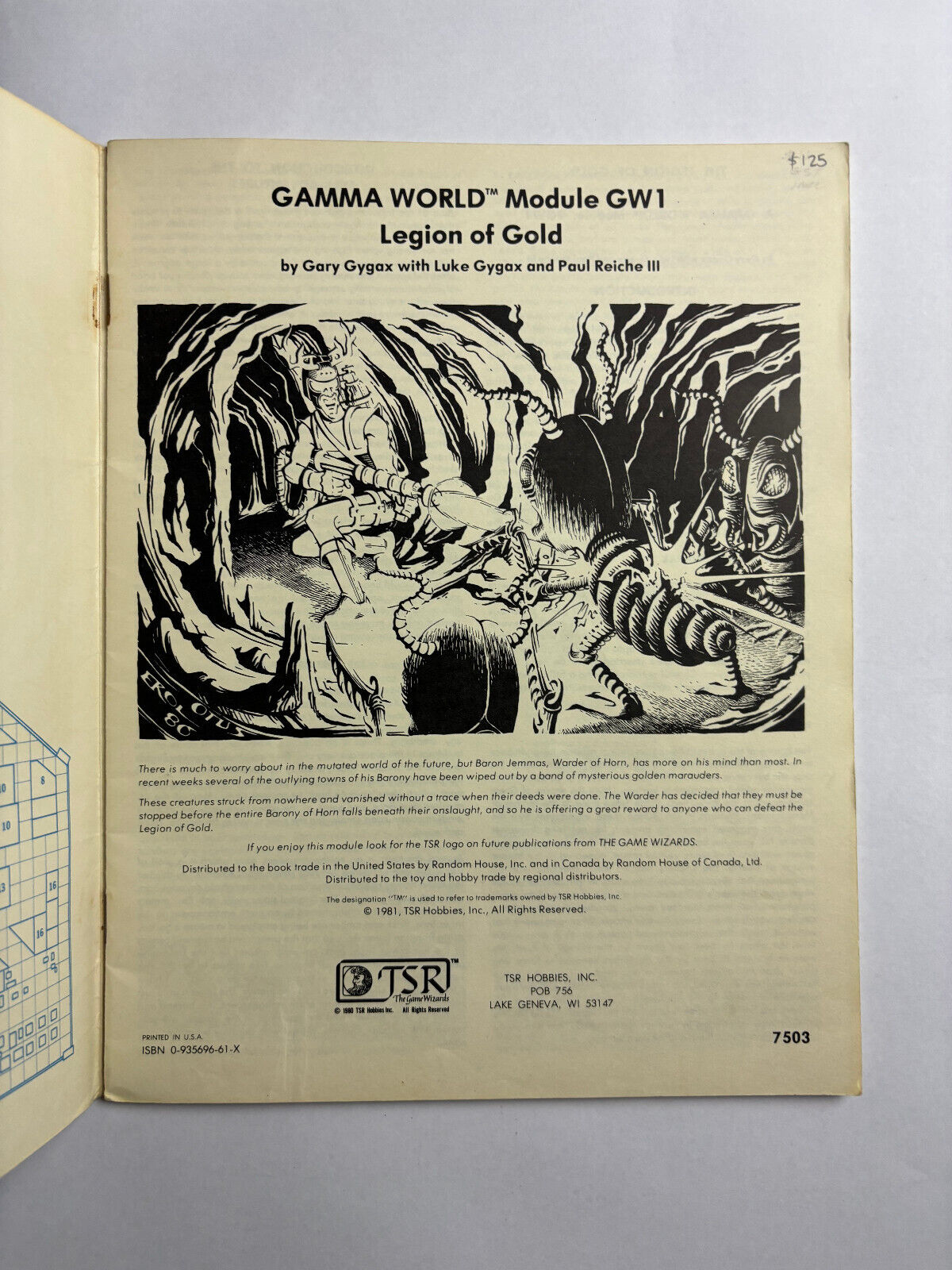 GW1: LEGION OF GOLD 1981 TSR 1st Edition Gamma World Module 7503