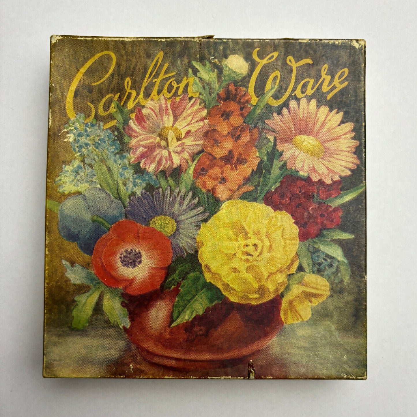Carlton Ware Australian Design Two Tone Leaf Butter/Jam Dish, Box & Spoon