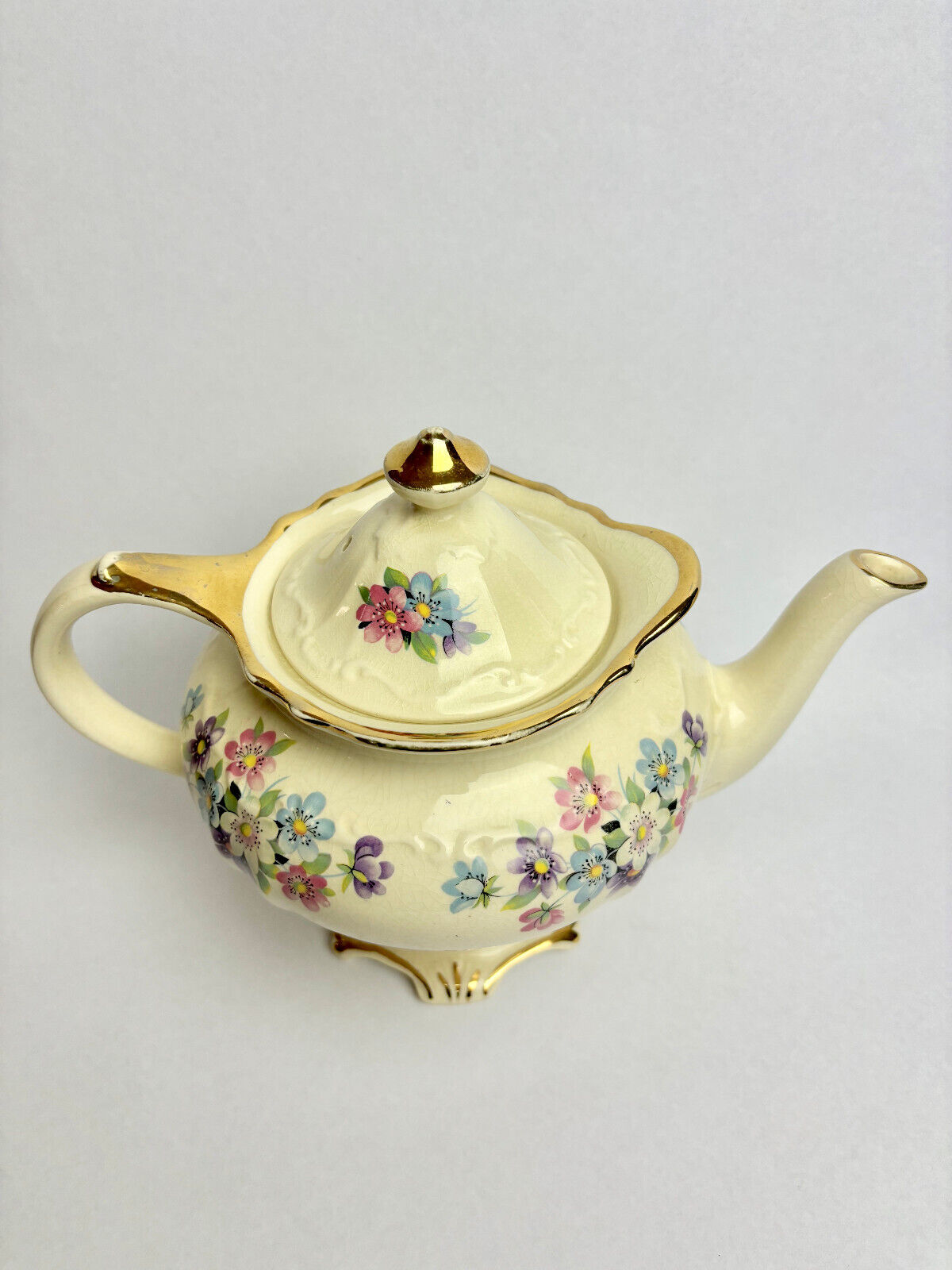 Vintage Sadler Floral Teapot 18cm tall