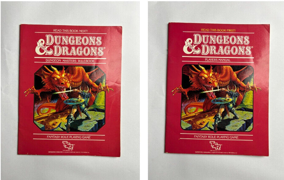 Vintage Dungeons & Dragons Players Manual D Masters Rulebook Basic Set of 2 1983