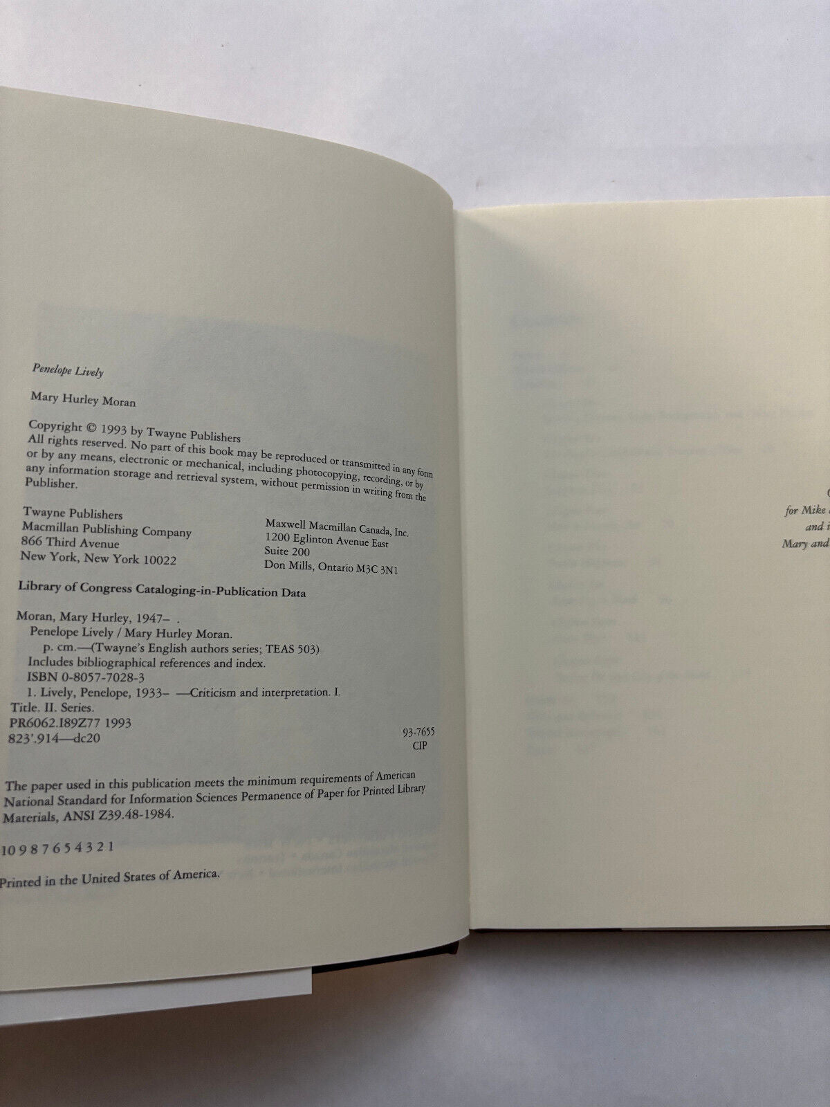 Penelope Lively Hardcover Mary H. Moran