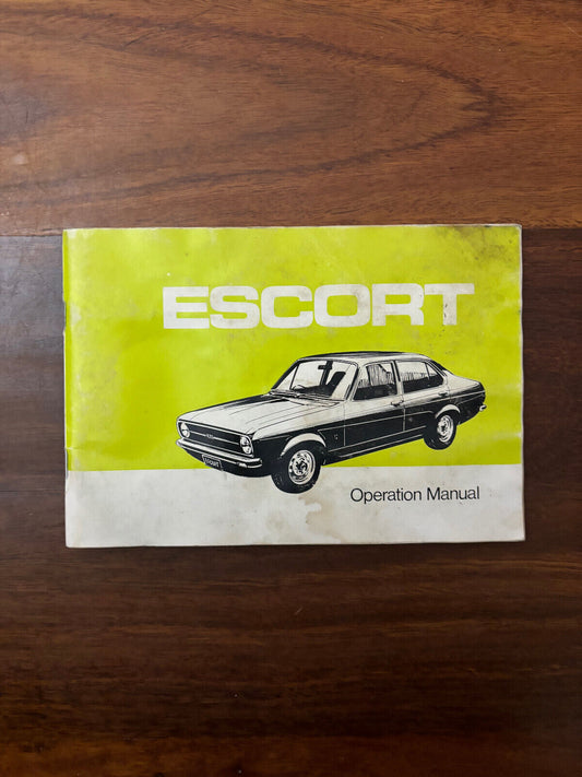 Ford Escort Operation Manual
