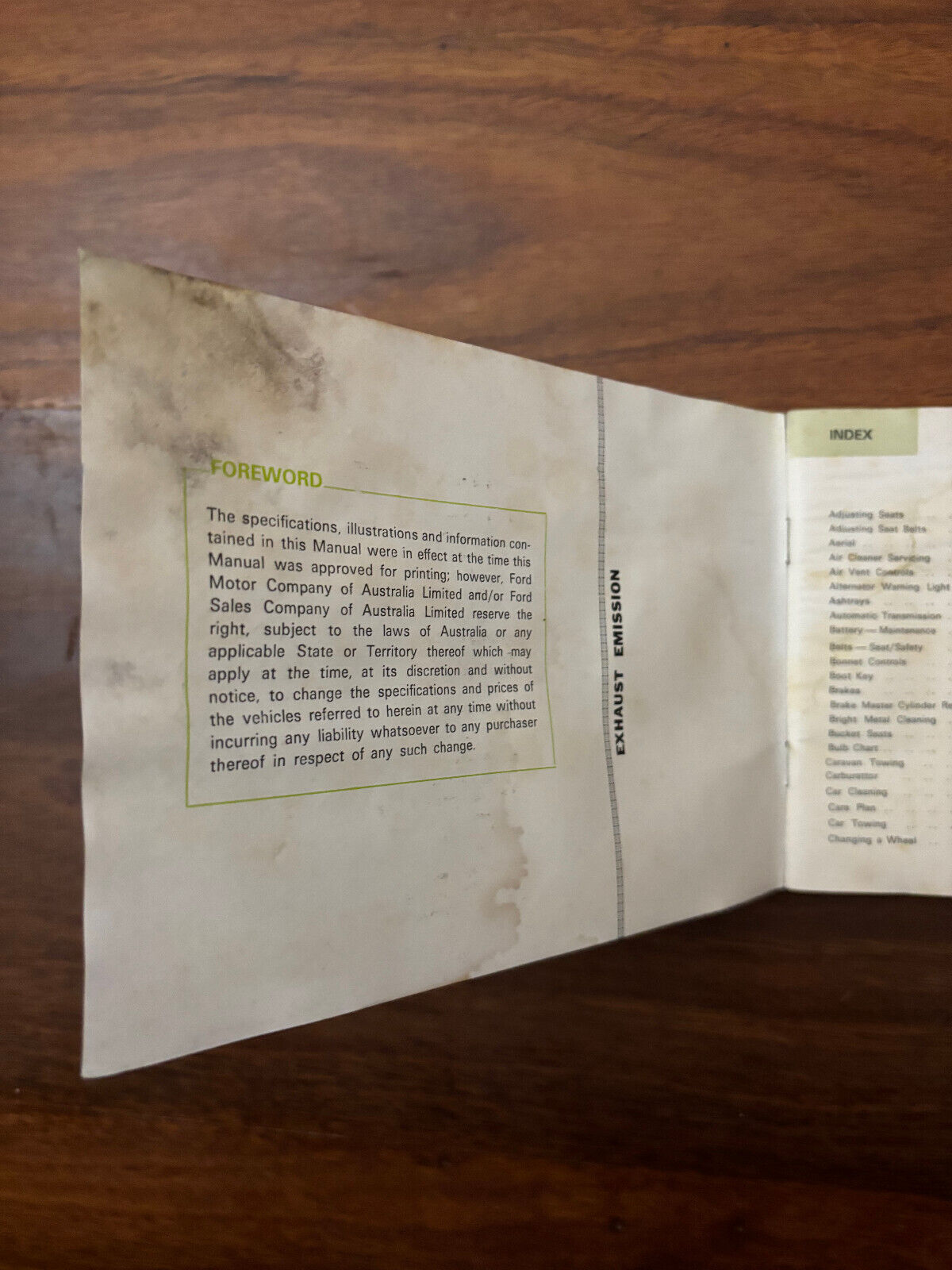 Ford Escort Operation Manual