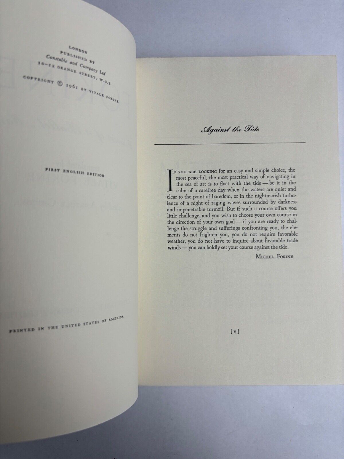 Fokine: Memoirs of a Ballet Master by Anatole Chujoy (Hardback 1961)
