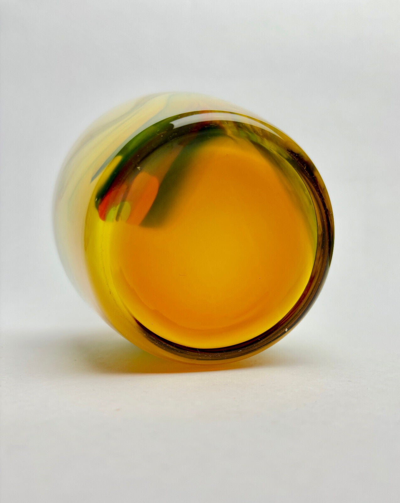 Pair of Ambergine Glass Vases (16cm tall)