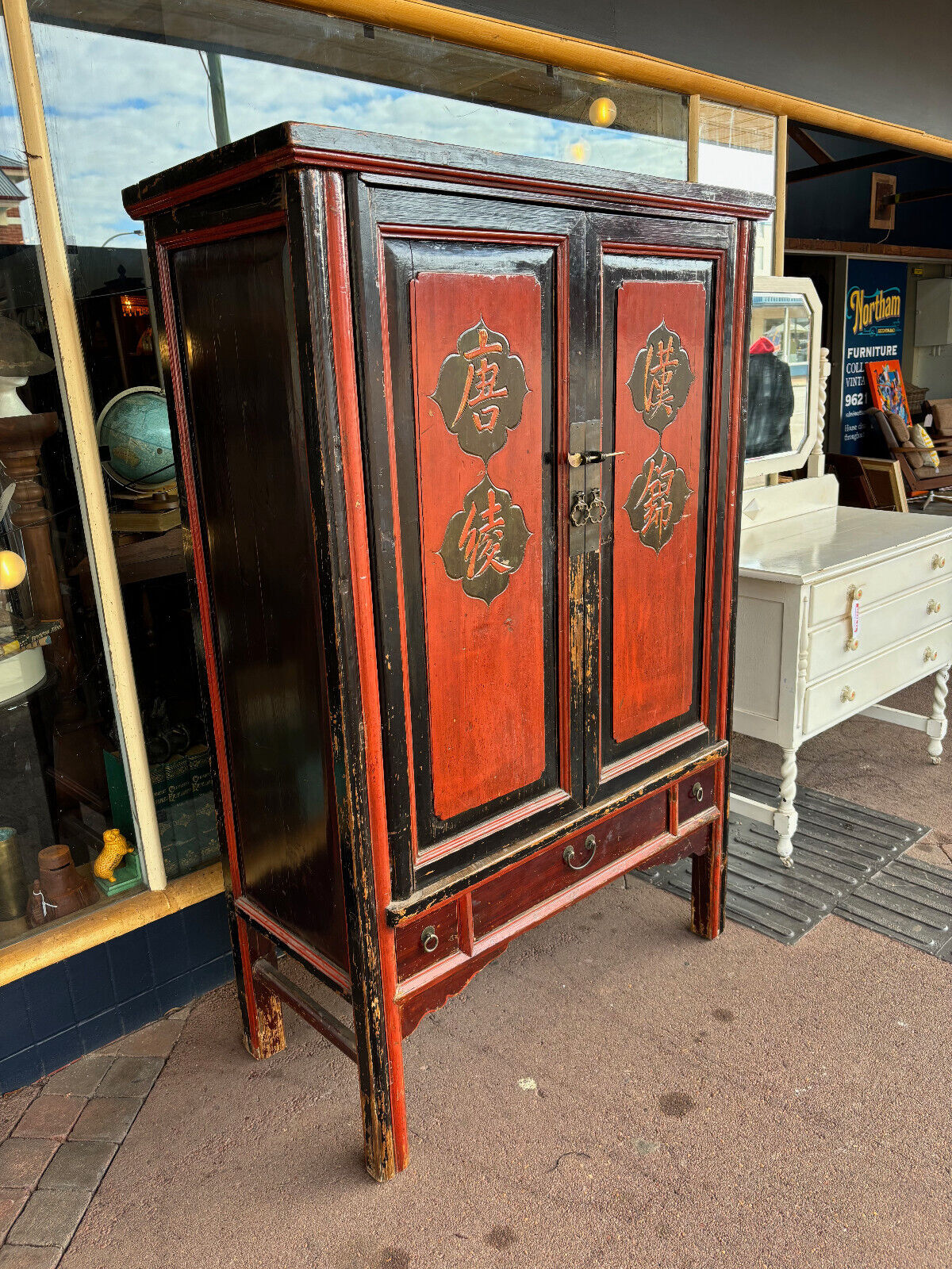 Antique Chinese Scripture Cupboard