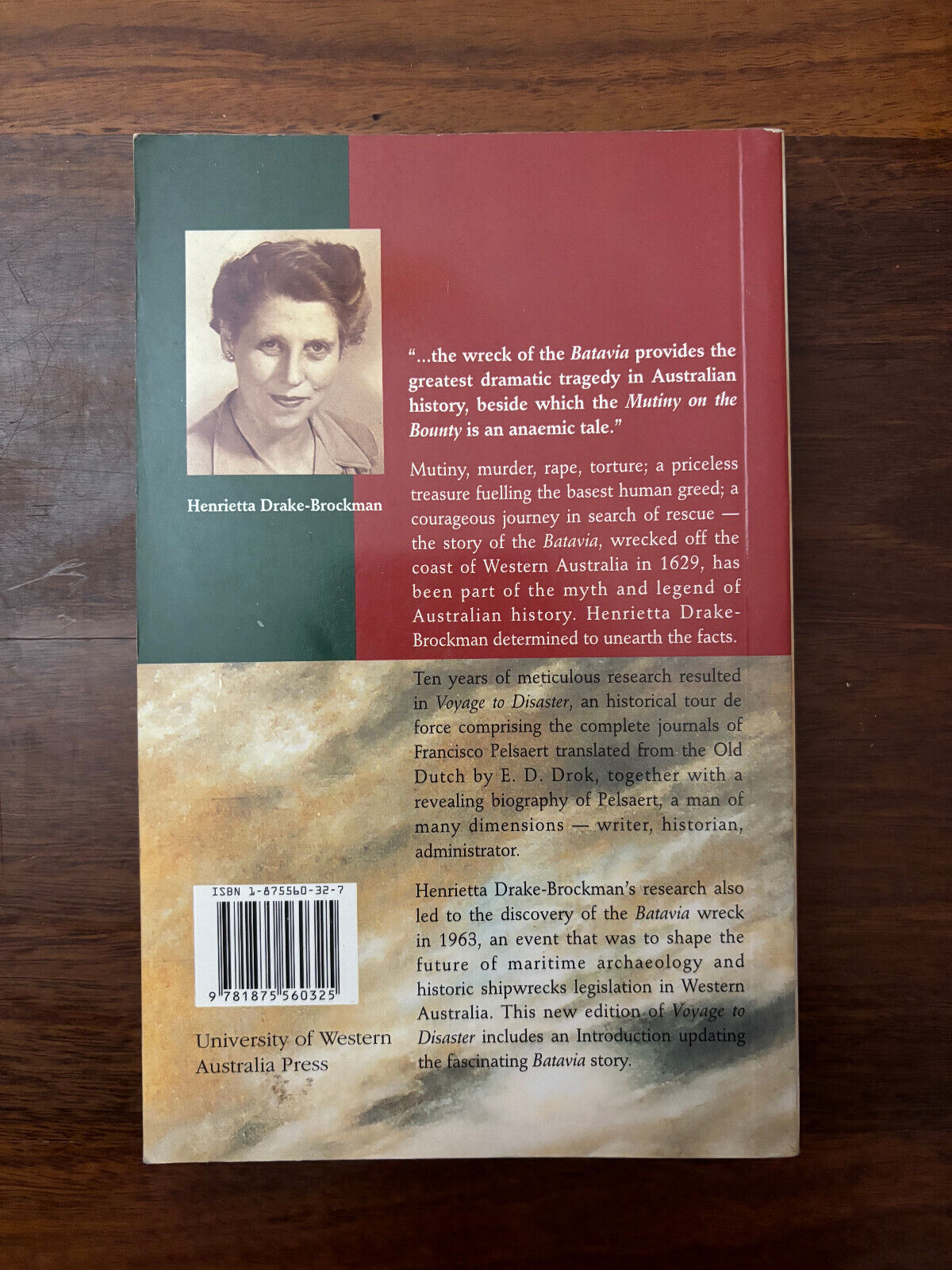 VOYAGE TO DISASTER by HENRIETTA DRAKE-BROCKMAN UWA Press