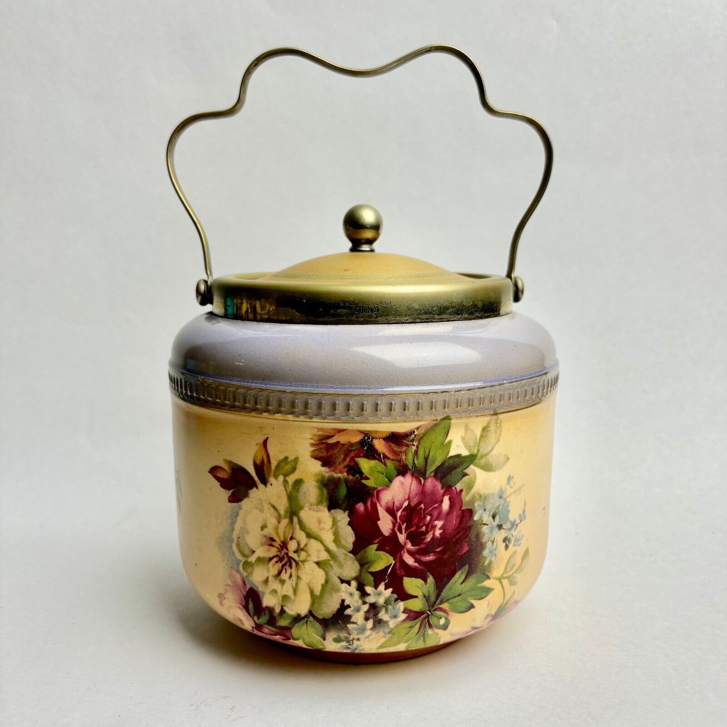 Crown Devon Stoke on Trent Pottery Biscuit Barrel