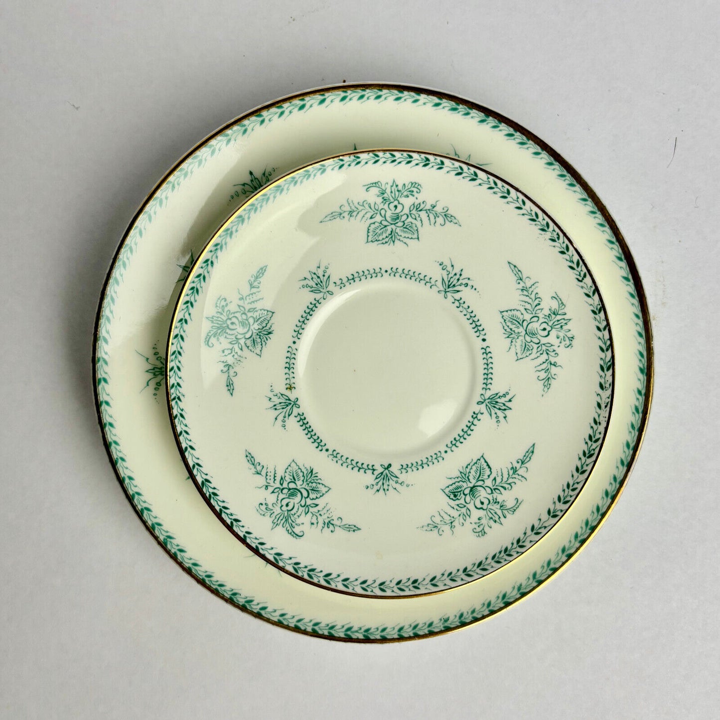 Fine China Antique Cup and Saucer Trio USSR