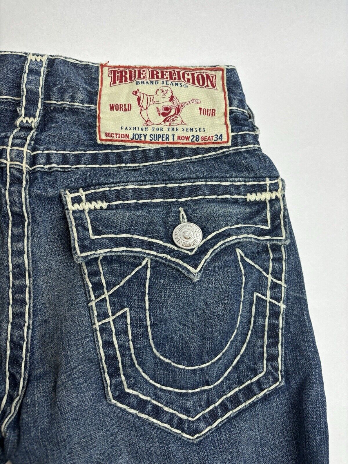 True religion Women's JEANS Joey Super T DEEP LAGOON 28w 34L