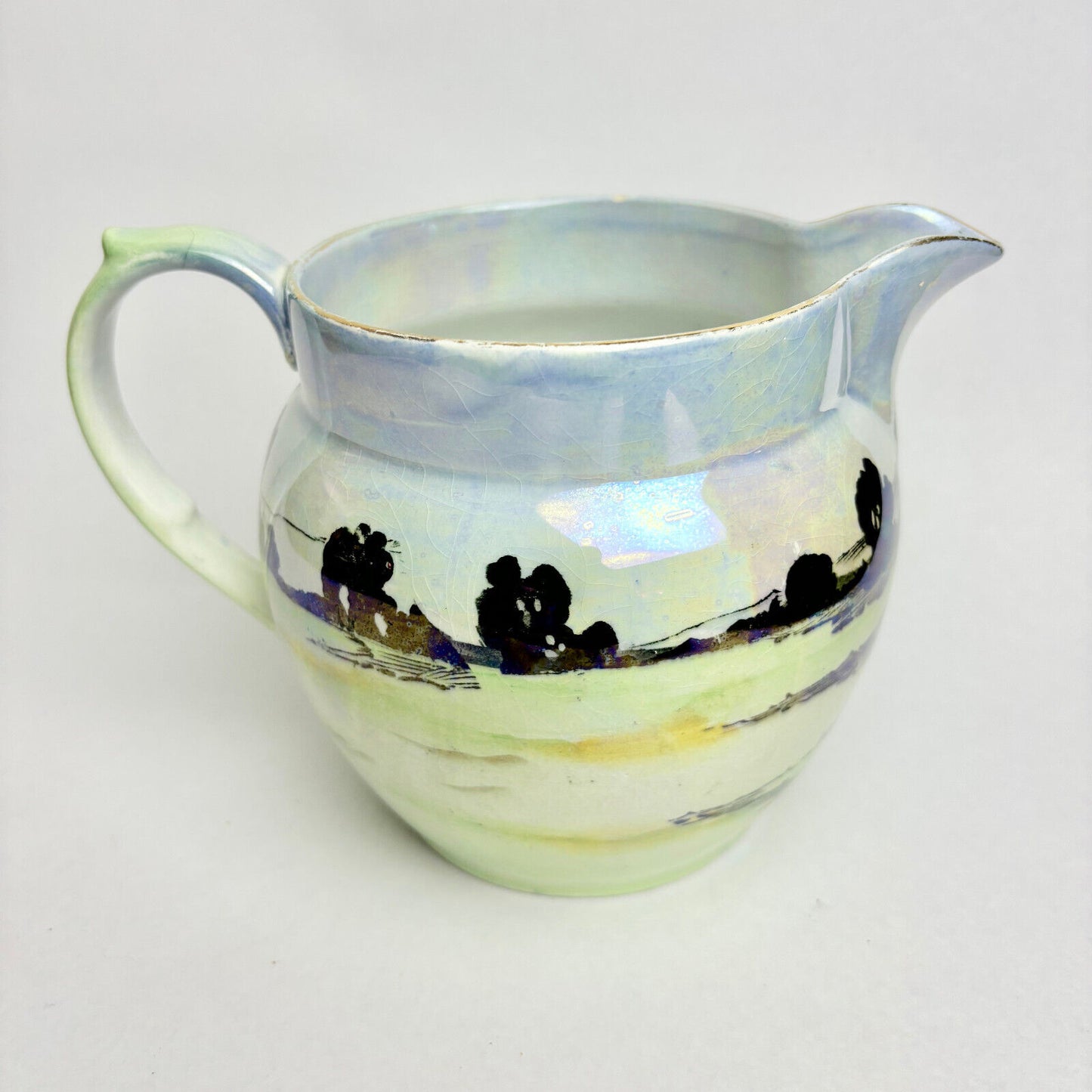 Grimwades Welsh Characters Lustre Ware Jug 5812 England 1930s
