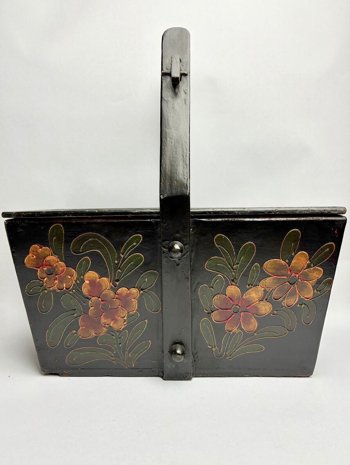 Vintage 1960s Douglas Fir Asian Food Carrier - Hebei Province