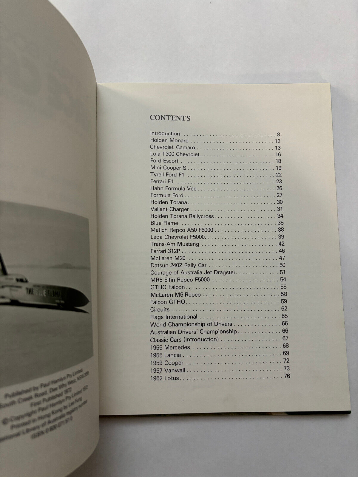 Pictorial Book of Race Cars Australia By Bill Tuckey (Hardcover, 1972)