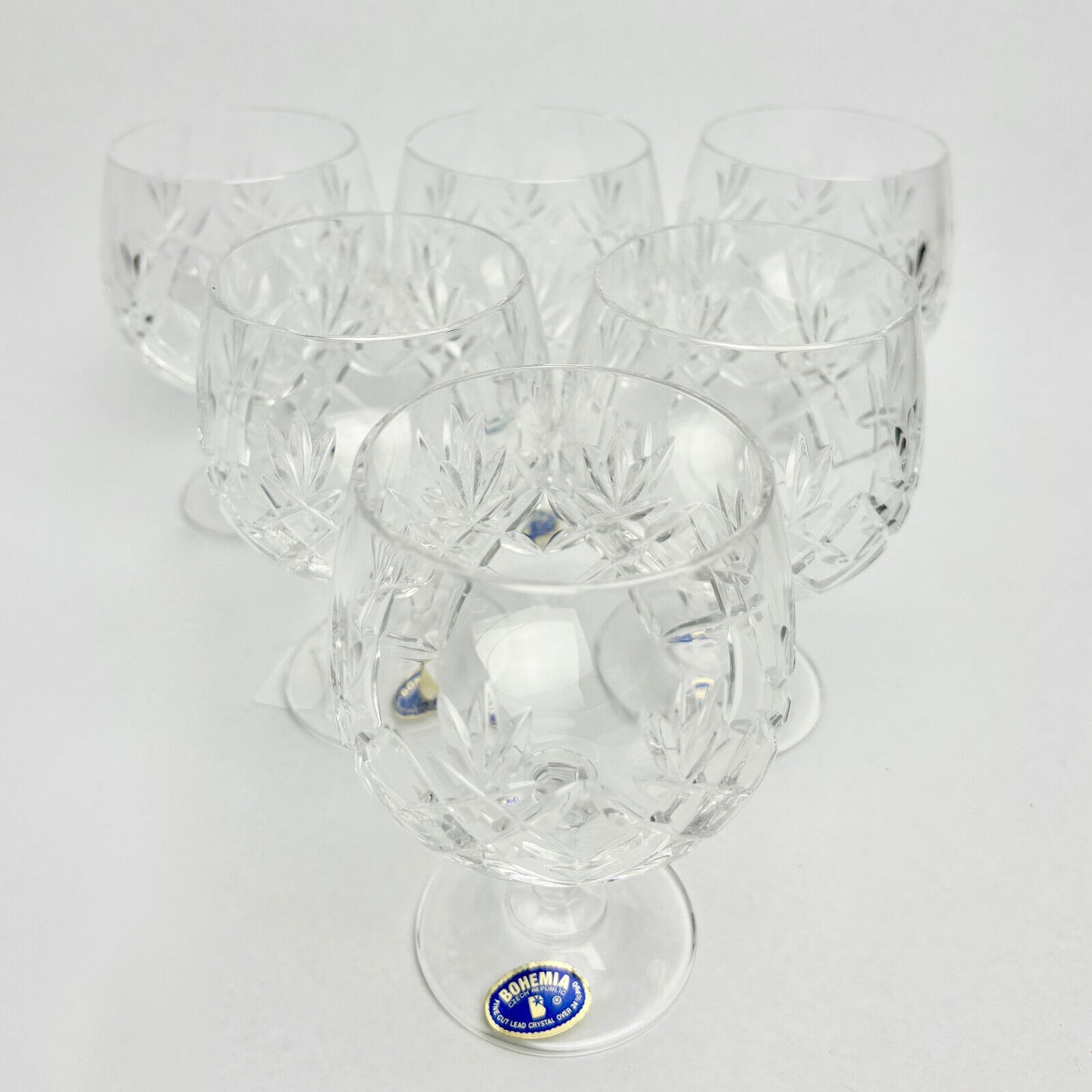 Bohemia Lead Crystal Glass 6pc
