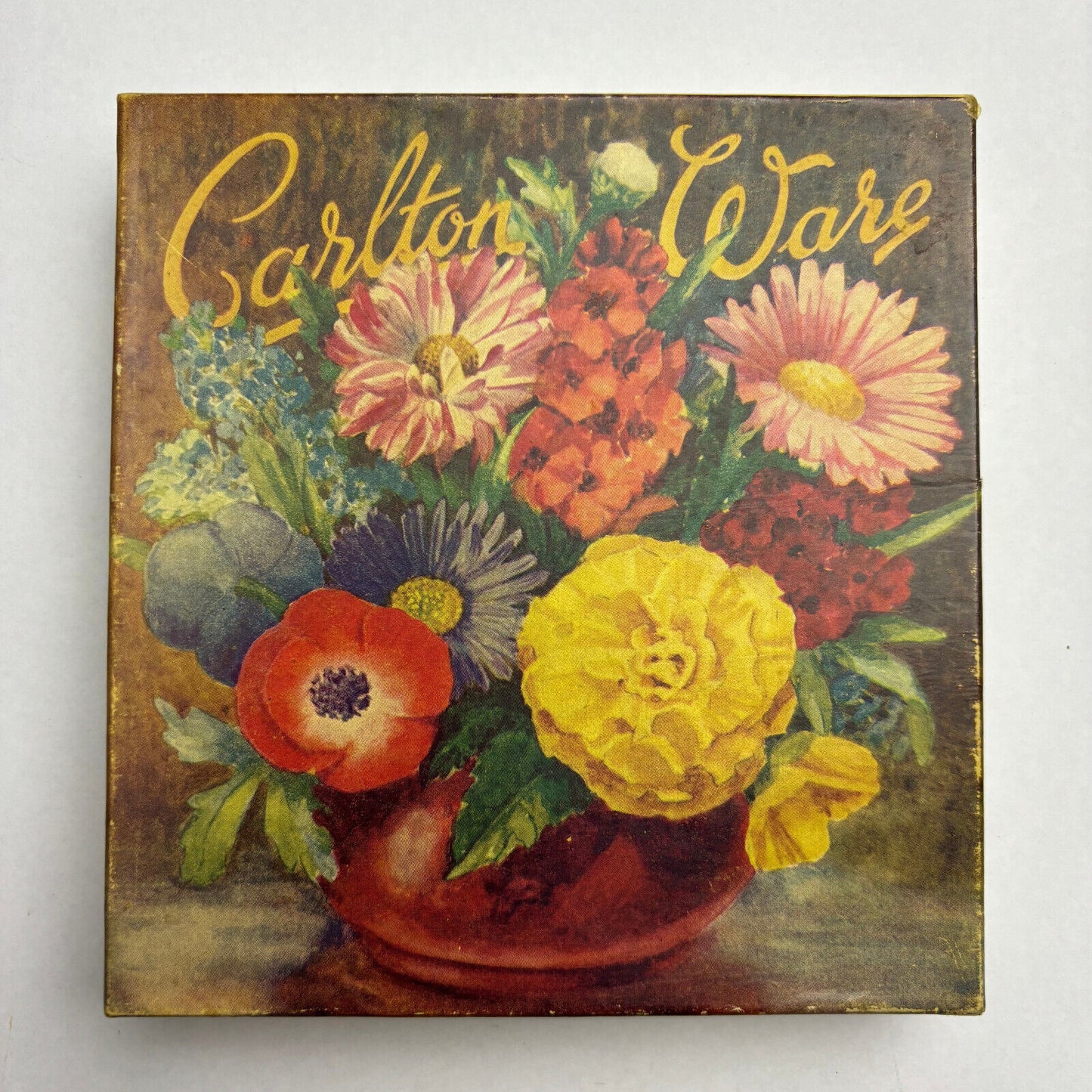 Carlton Ware Australian Design Two Tone Leaf Butter/Jam Dish, Box & Spoon
