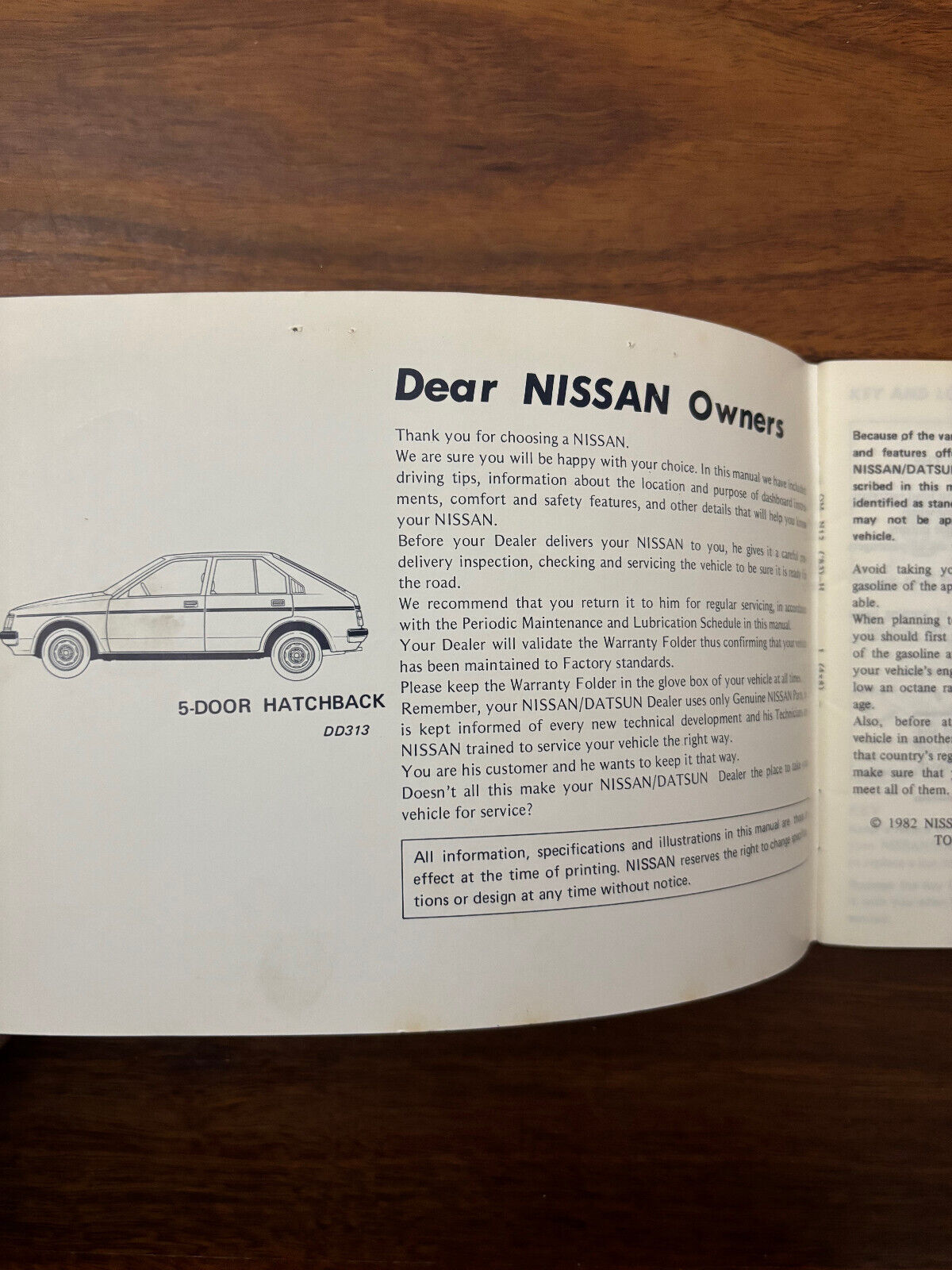 Datsun Nissan Pulsar N10 Series Owners Manual 1981