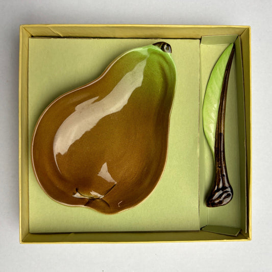 Carlton Ware Pear Butter/Jam Dish, Box & Spoon