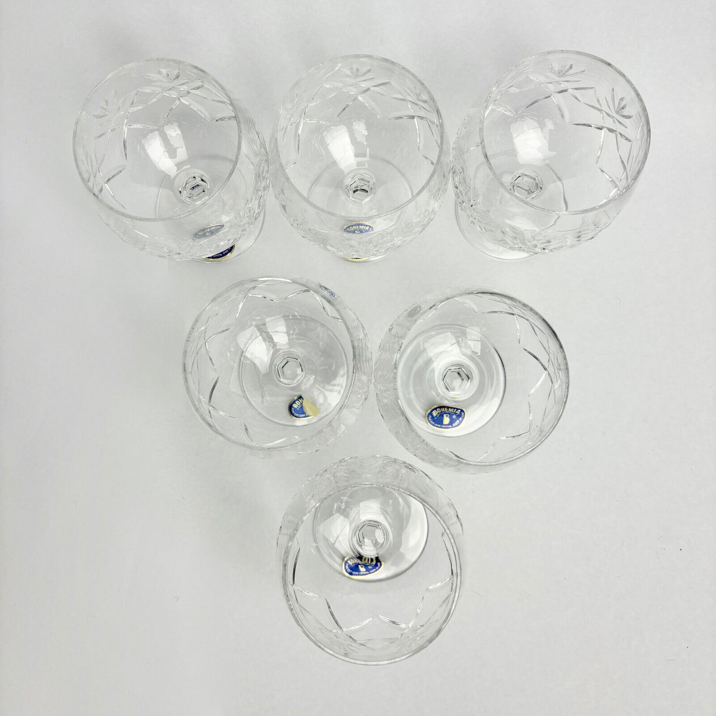 Bohemia Lead Crystal Glass 6pc