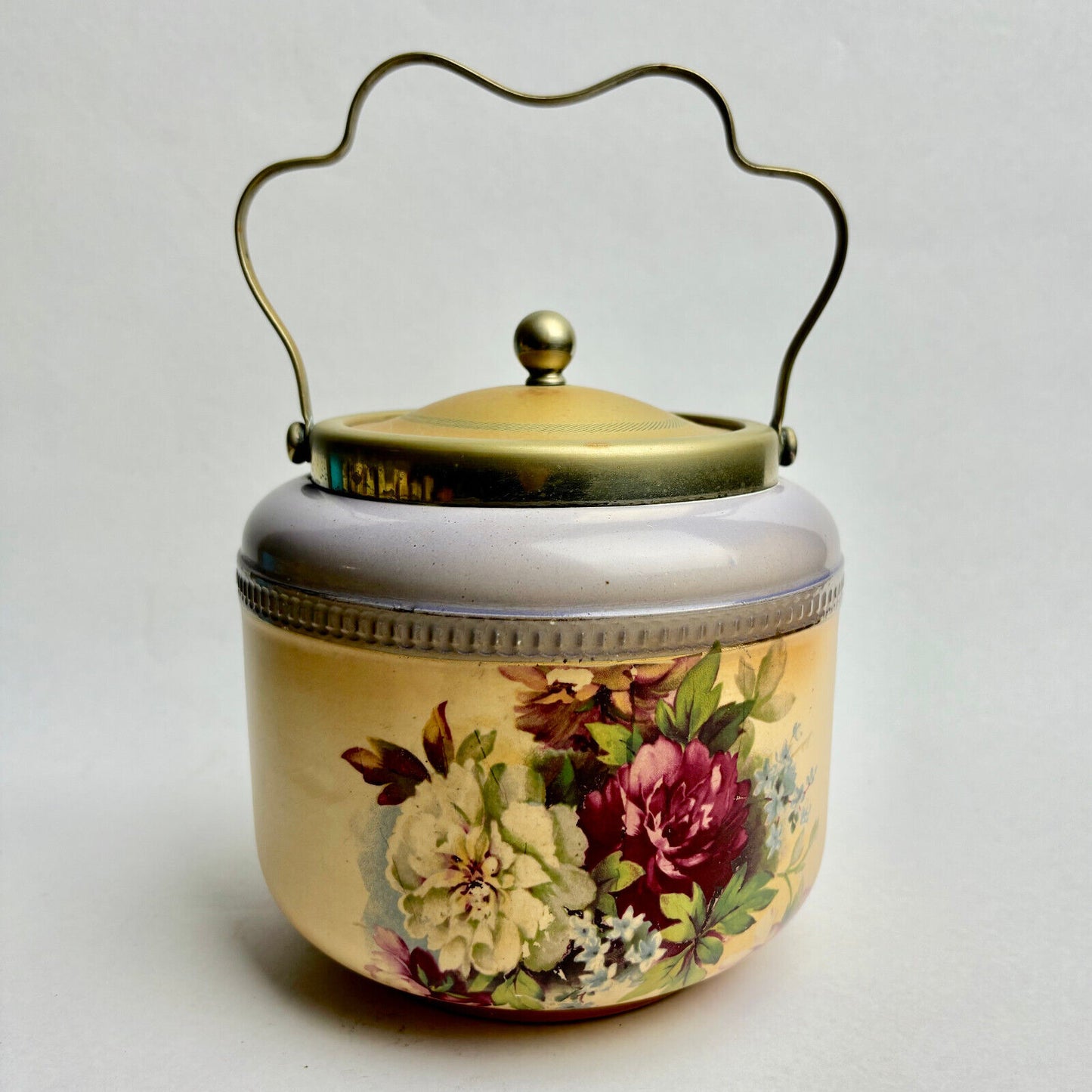 Crown Devon Stoke on Trent Pottery Biscuit Barrel