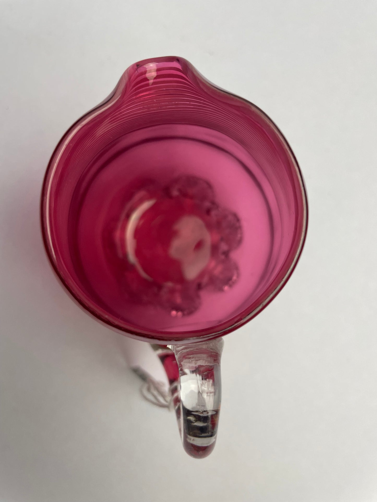 Small Victorian Cranberry Jug with Lacittino Trim
