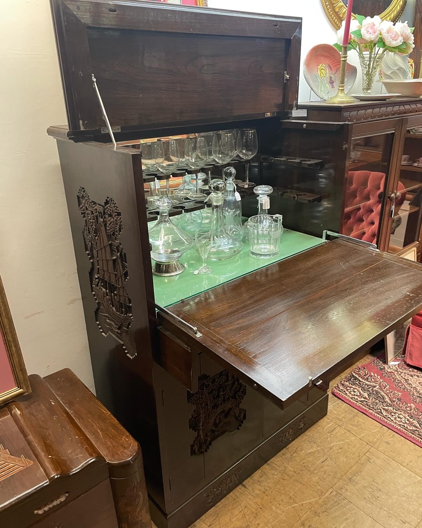 MCM Hong Kong Carved Cocktail Cabinet