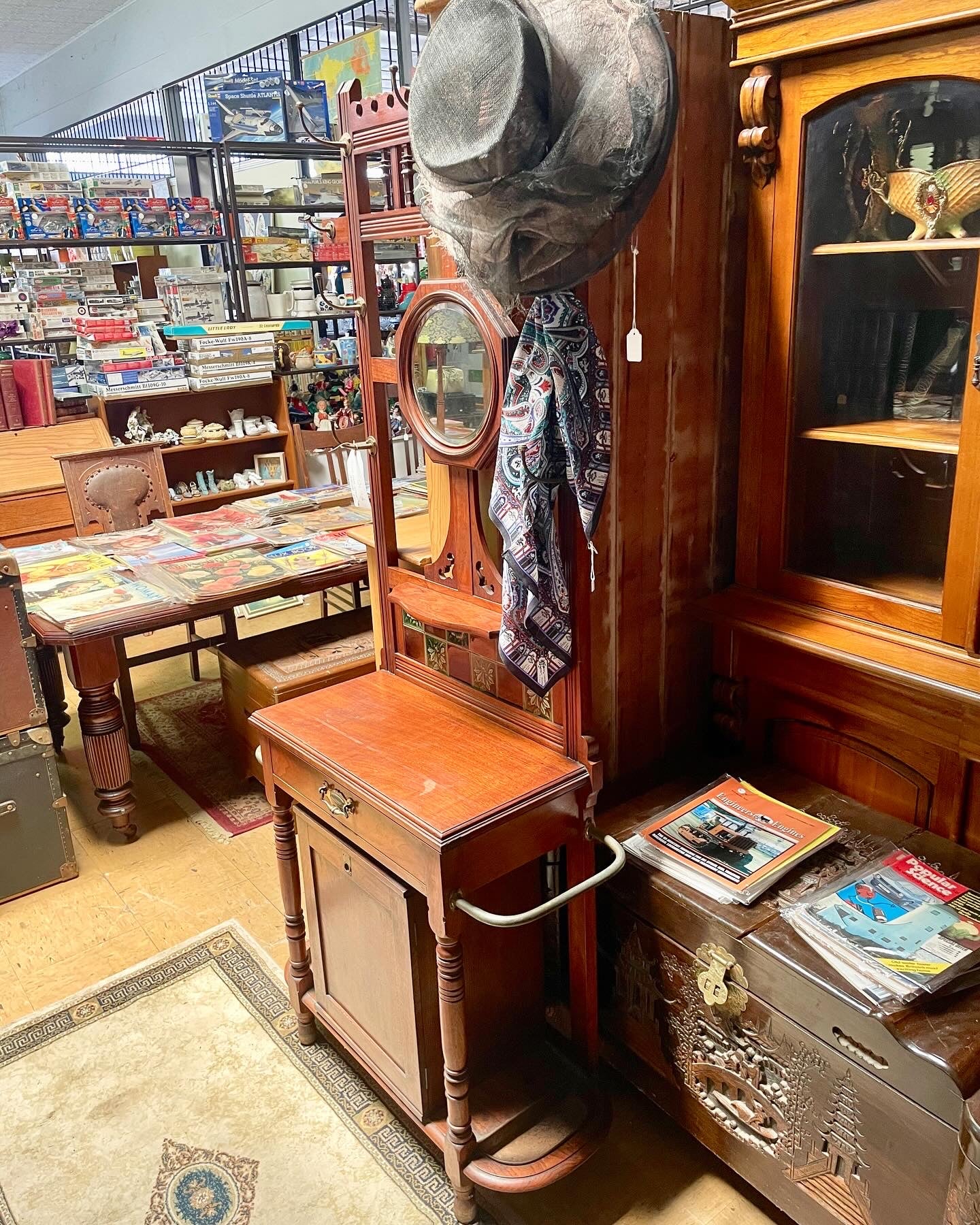 Antique Victorian Oak Hallstand
