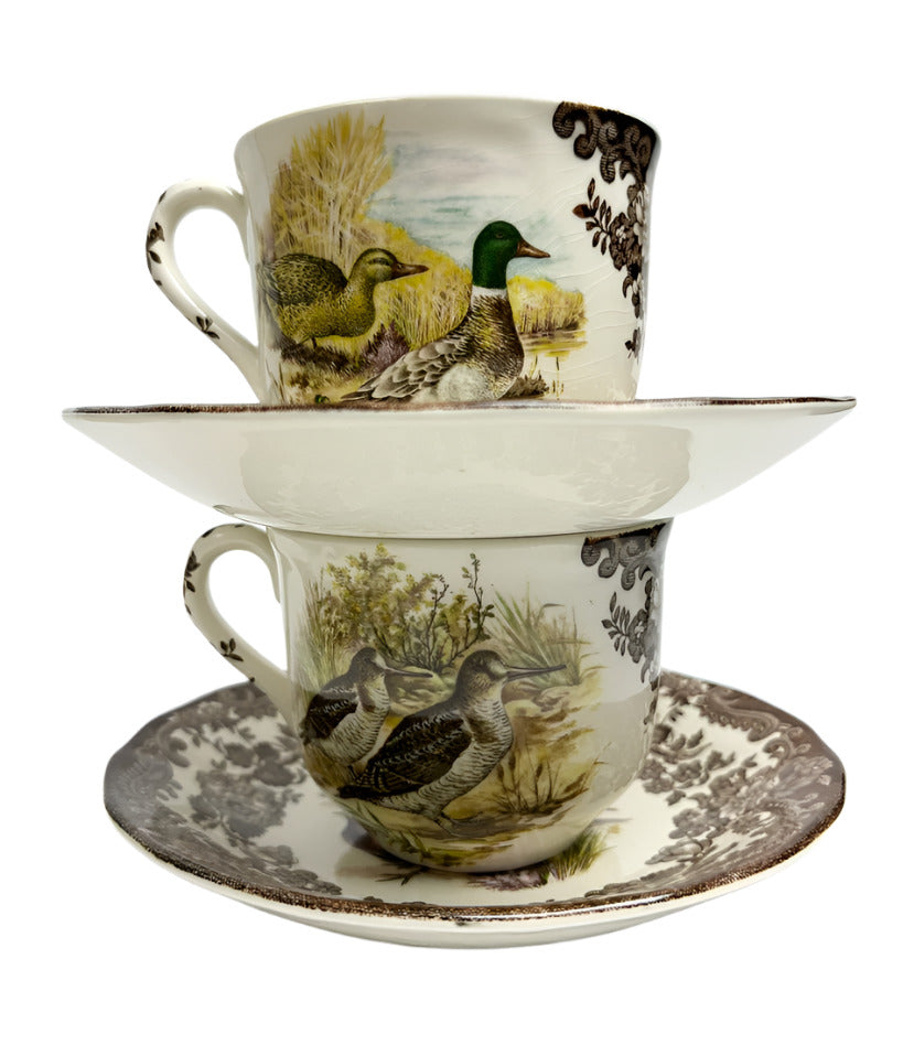 Vintage Royal Worcester Palissy Game series (Birds) six service set (36 pieces)