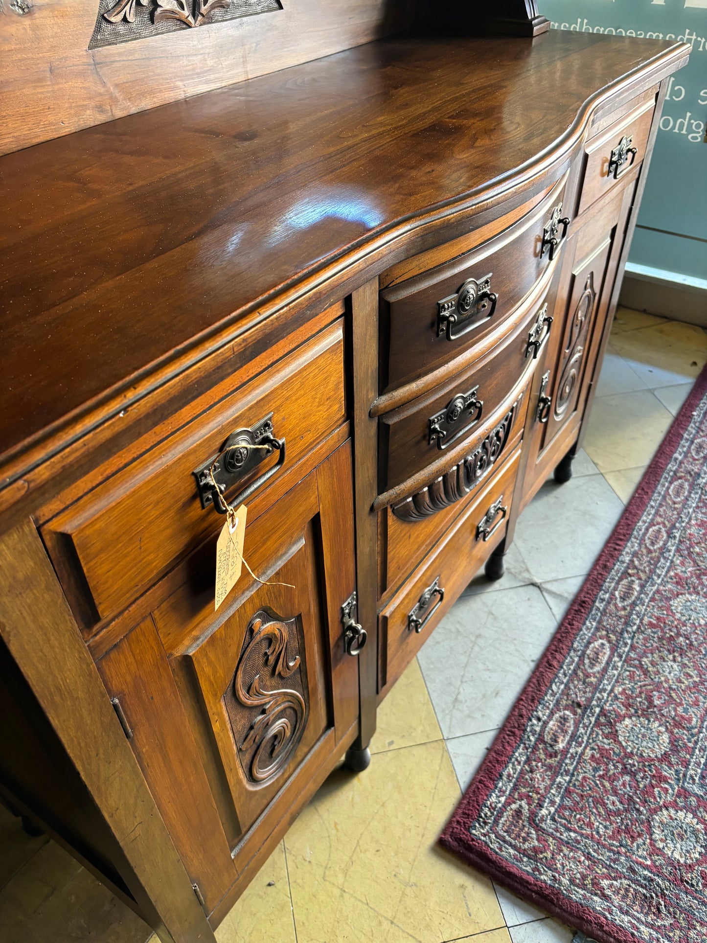Victorian Walnut Mirror-back sideboard