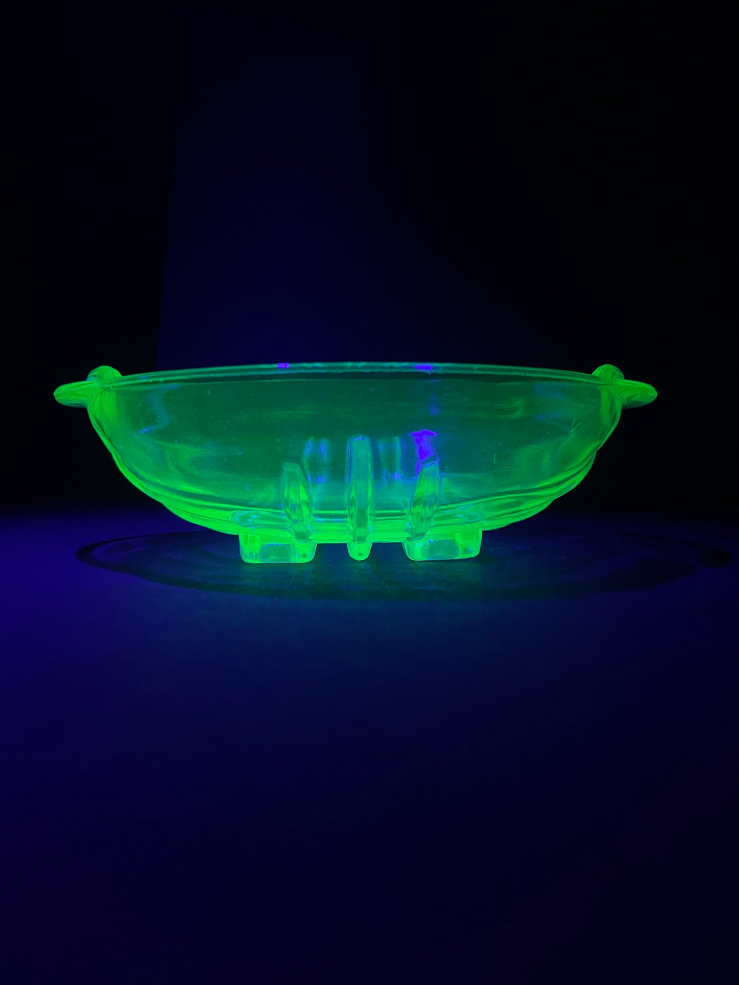 Small Art Deco Uranium Glass Bowl