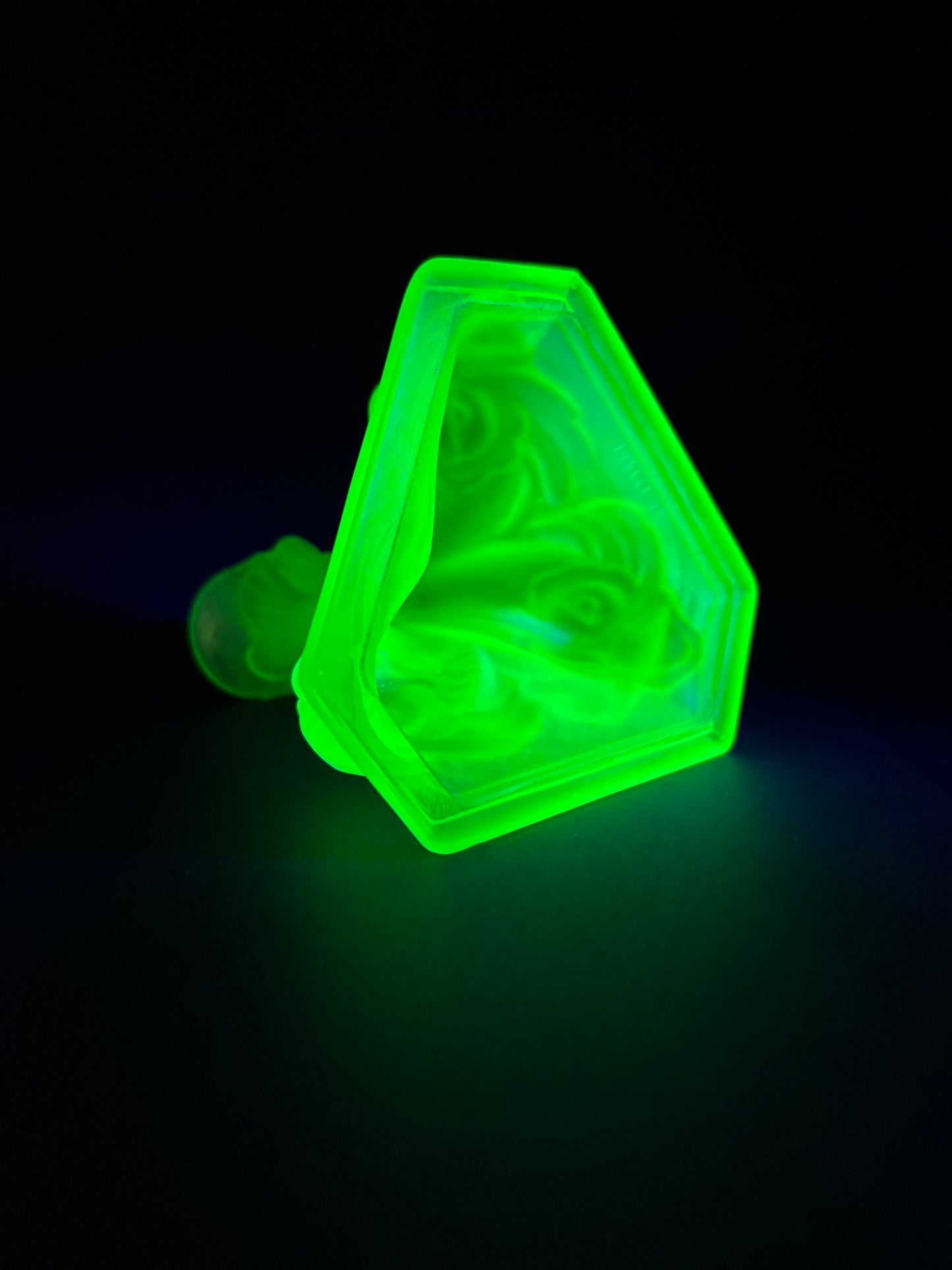 Jobling Frosted Uranium Dolphin Candleholder
