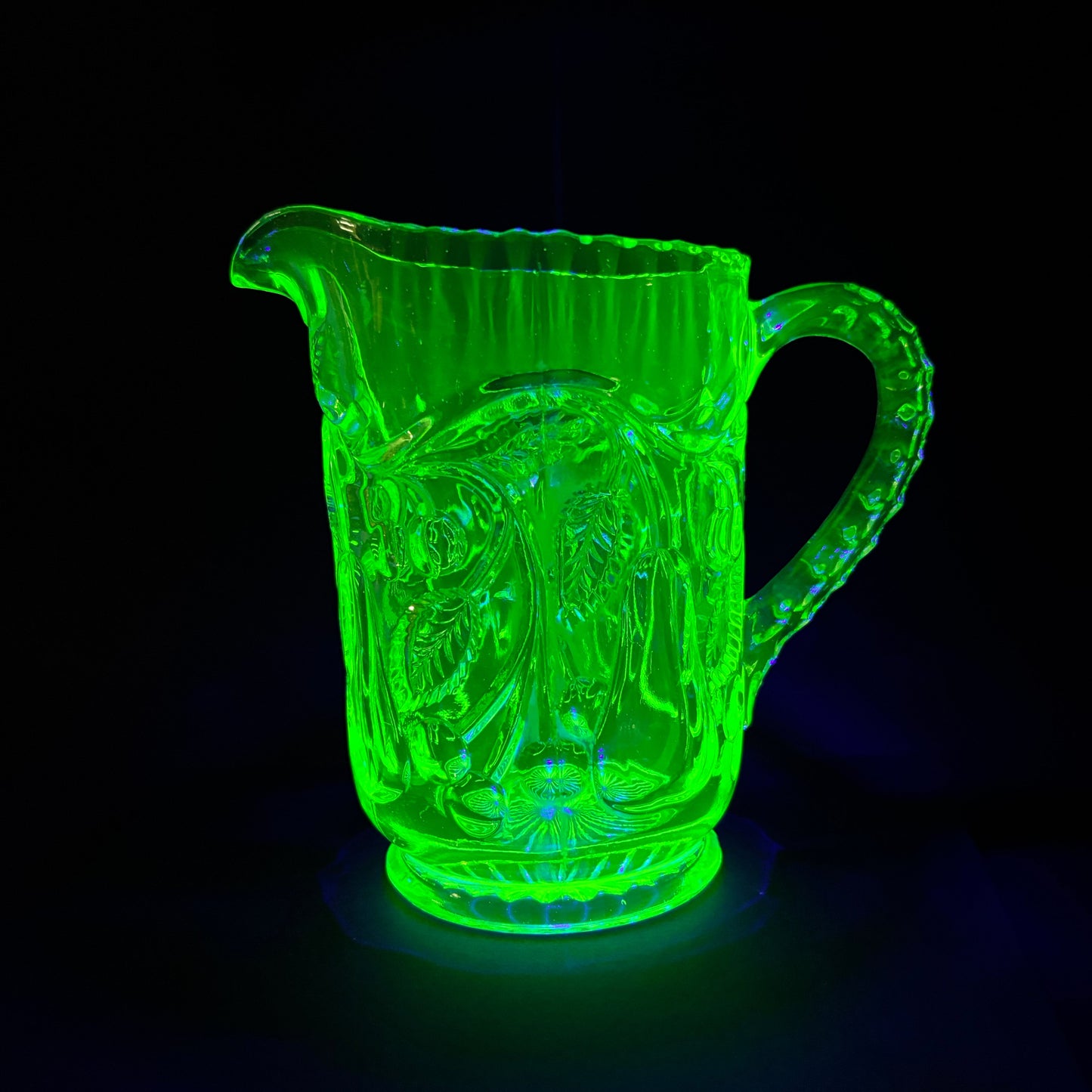 Crown Crystal Australia Uranium Glass Jug