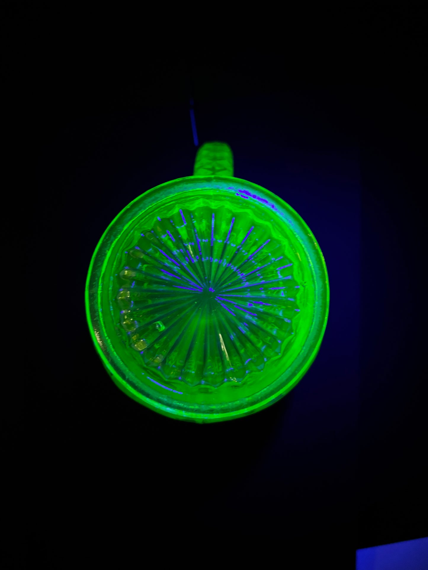 Crown Crystal Australia Uranium Glass Jug