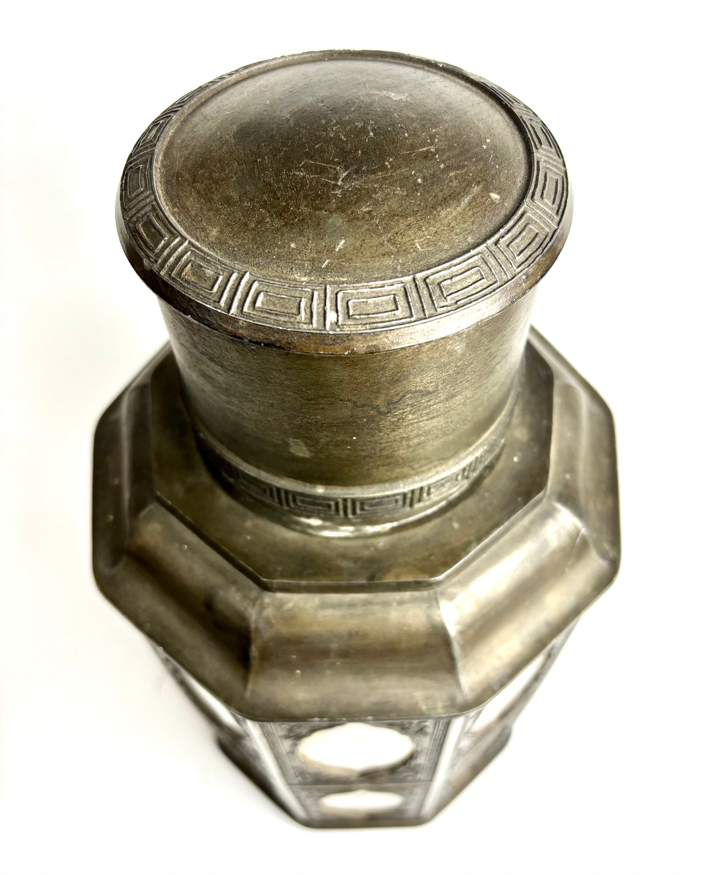 Antique Bronze Asian Tea Caddy