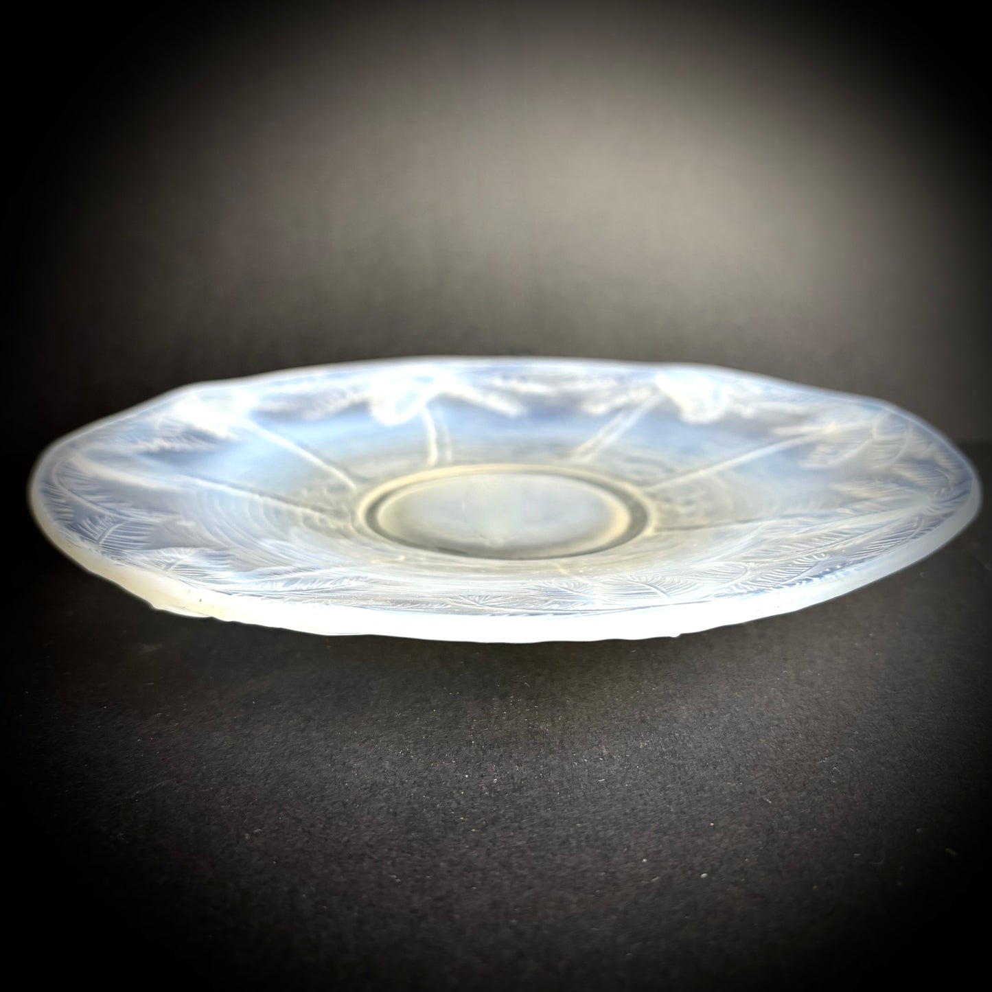 Opalescent Art Deco ‘Barolac’ Glass Dish by the Joseph Inwald Glass Works