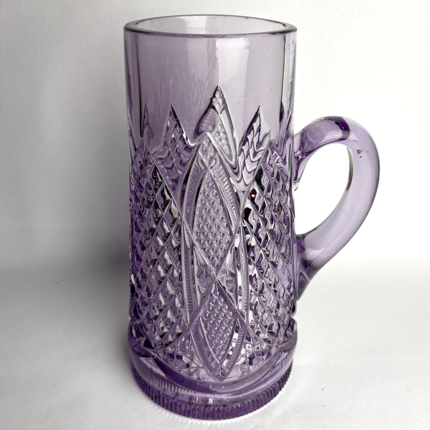 Large Amethyst Glass Jug by Crown Crystal Glass Australia
