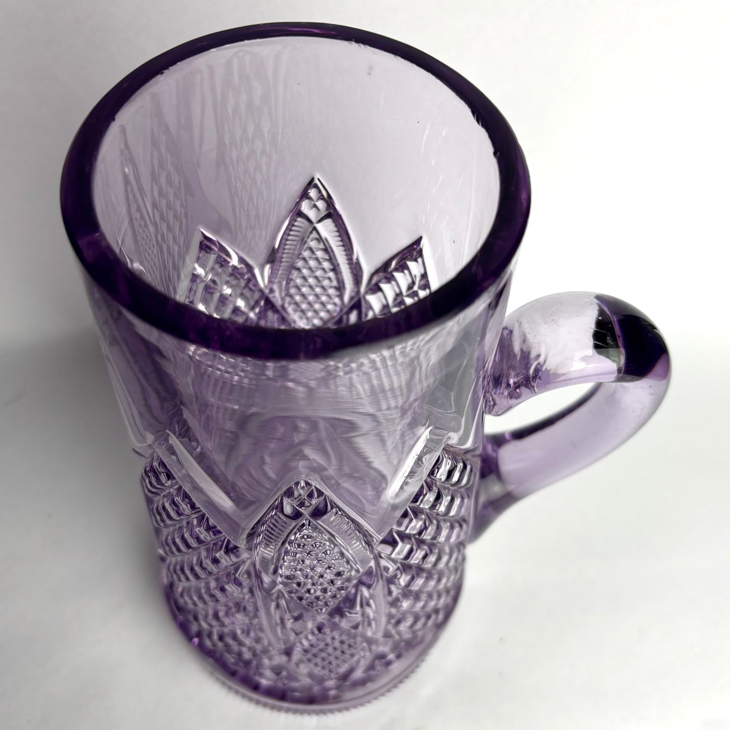 Large Amethyst Glass Jug by Crown Crystal Glass Australia