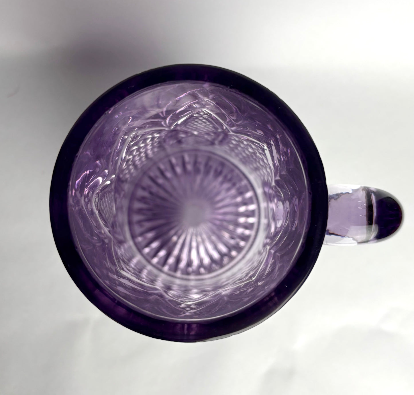 Large Amethyst Glass Jug by Crown Crystal Glass Australia