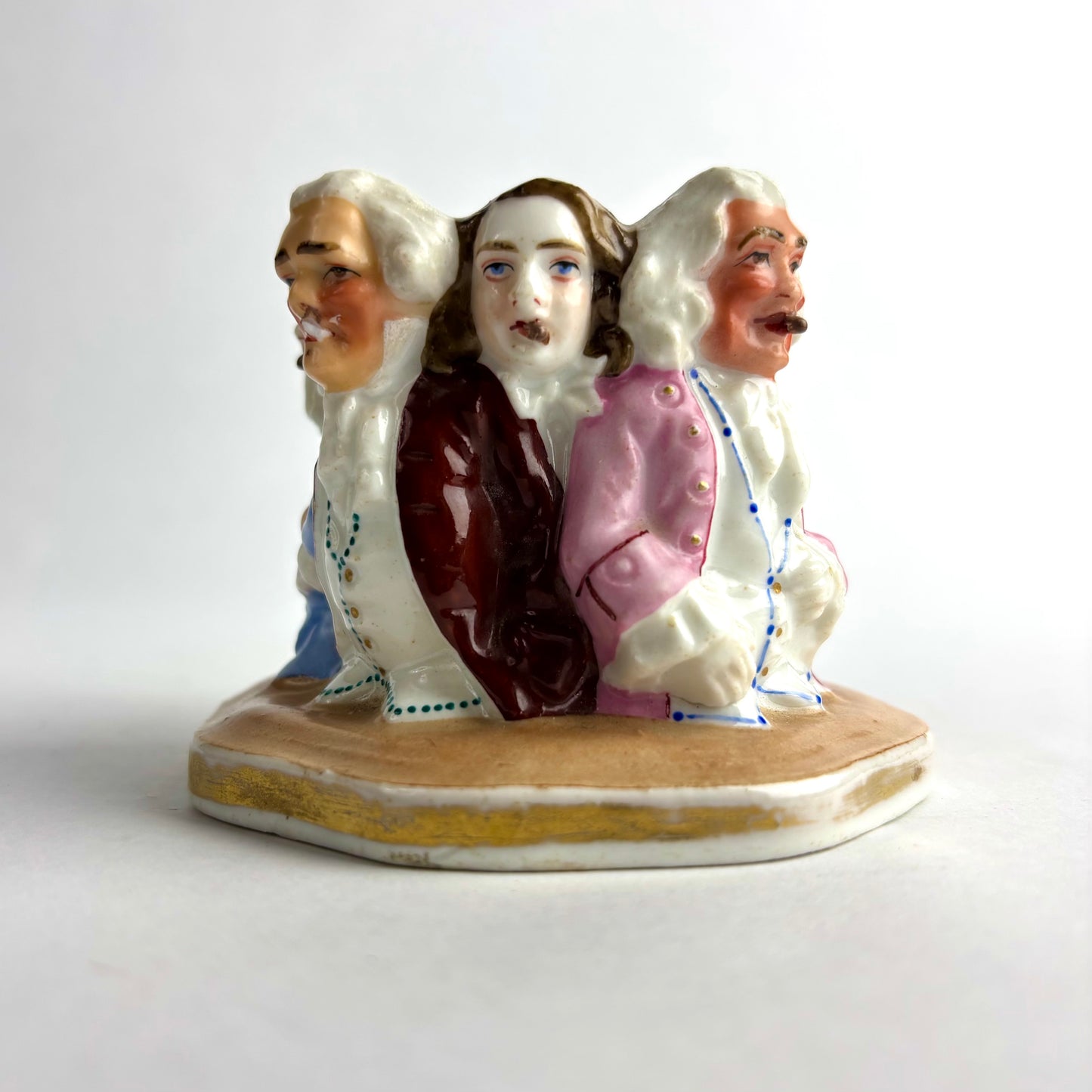 Rare Hubel and Co. Georgian Gentlemen Porcelain Pen Holder