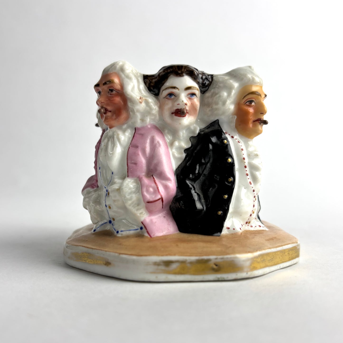 Rare Hubel and Co. Georgian Gentlemen Porcelain Pen Holder